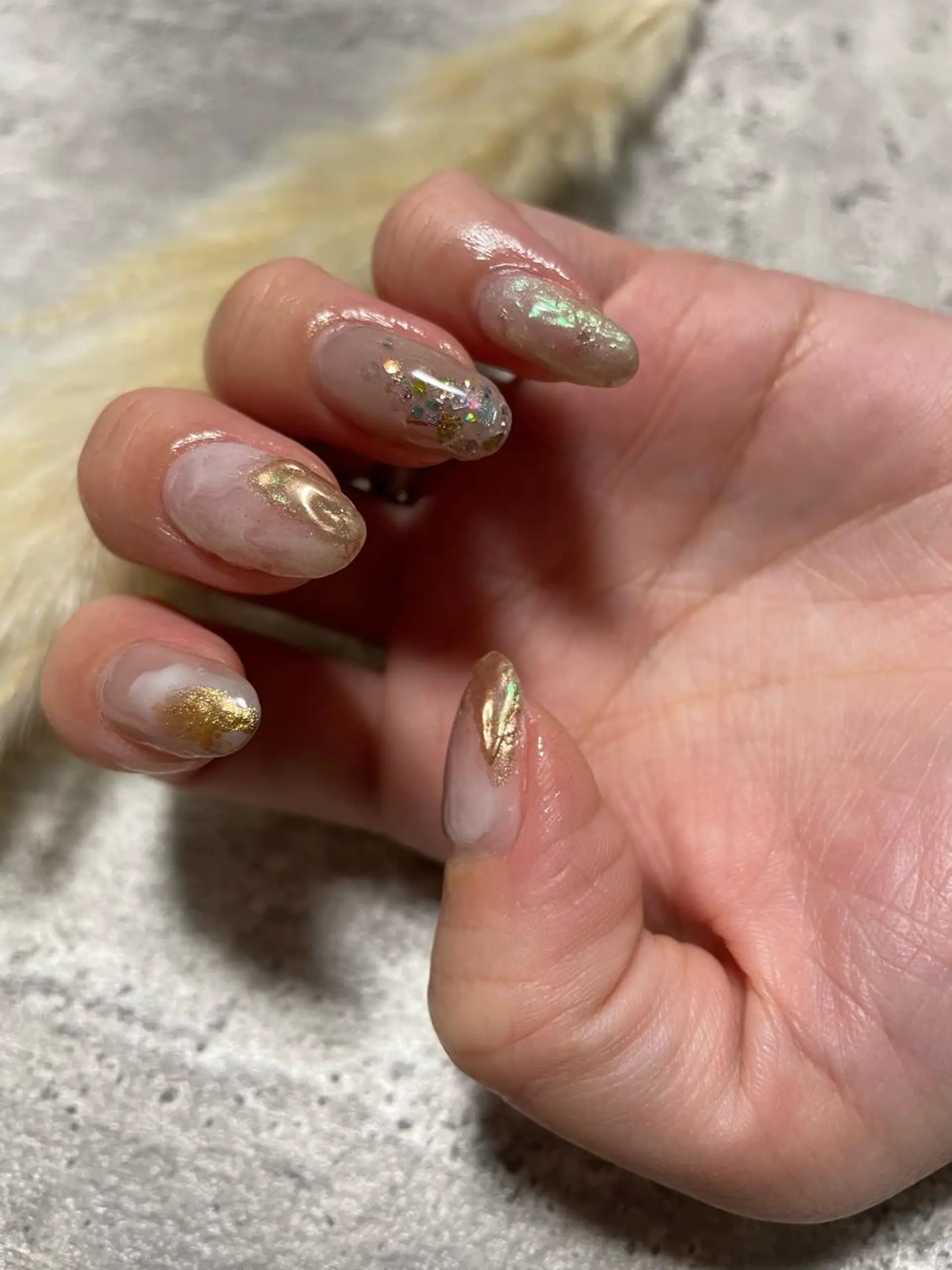 ネイル ニュアンスネイル 春ネイル ハンドネイル 横尾 麻里のネイルデザイン