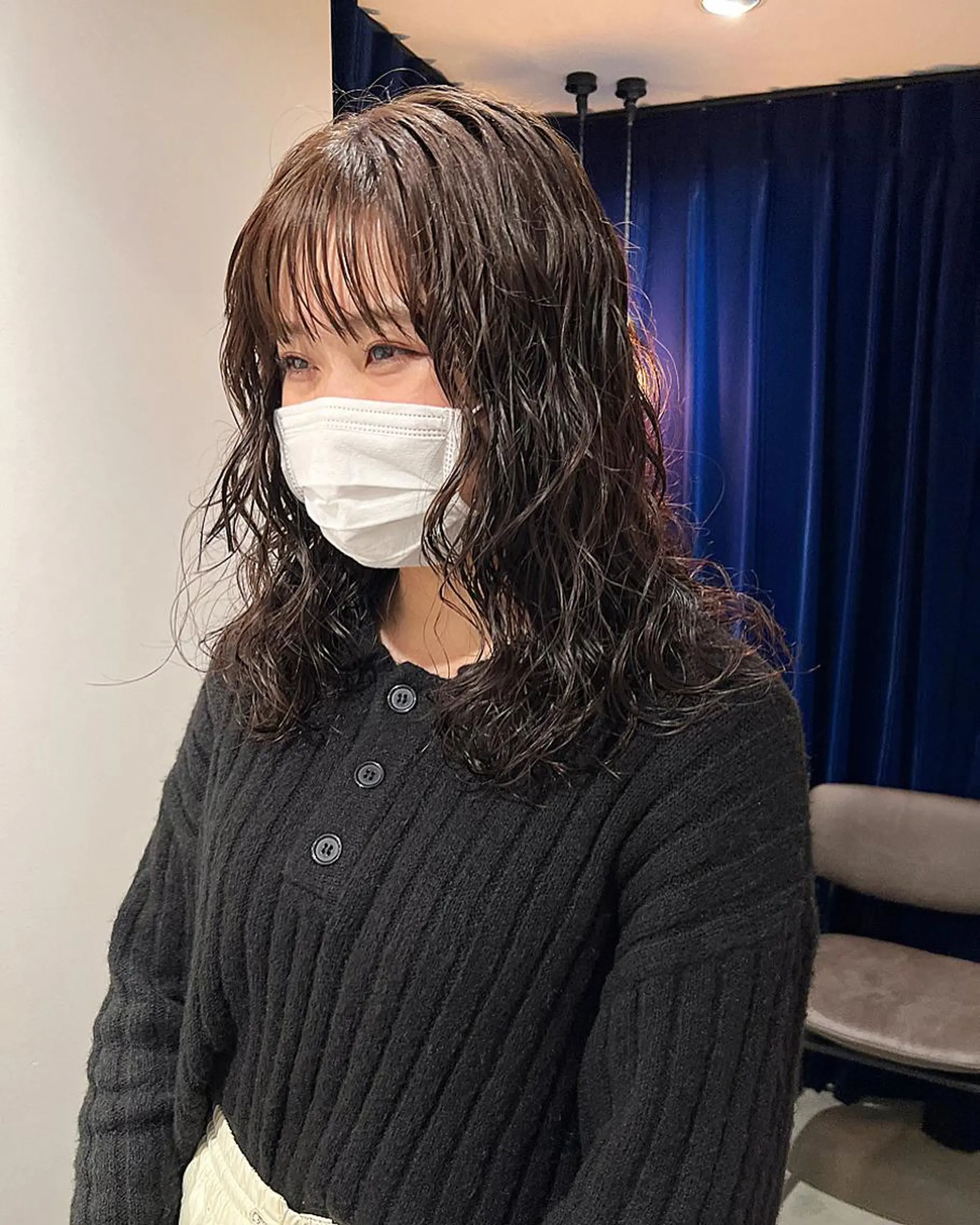 ロング 縮毛矯正 パーマ 上原 みちるのヘアスタイル