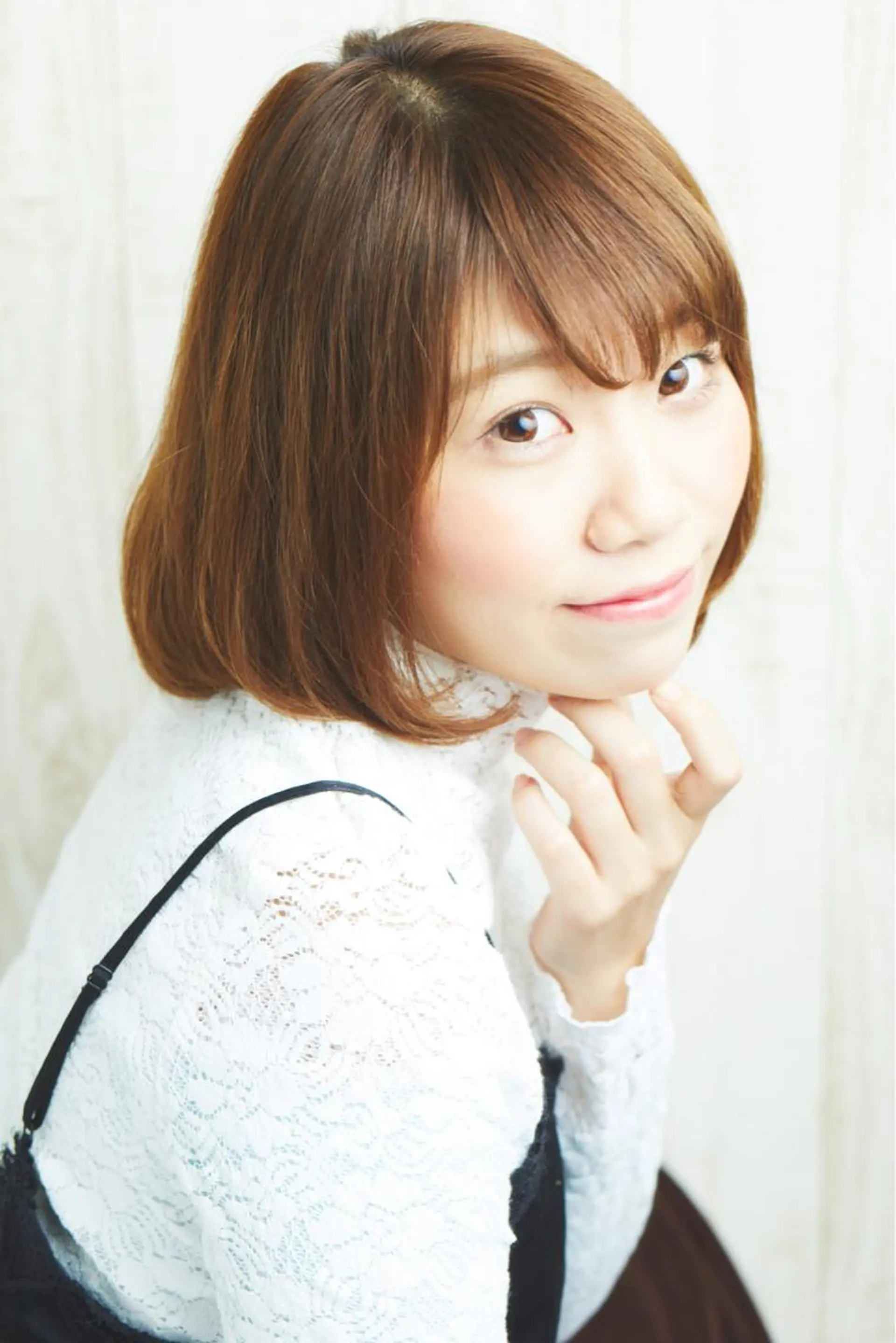 ミディアム カラー パーマ ボブ ハイトーン特化🤍 浦住のヘアスタイル