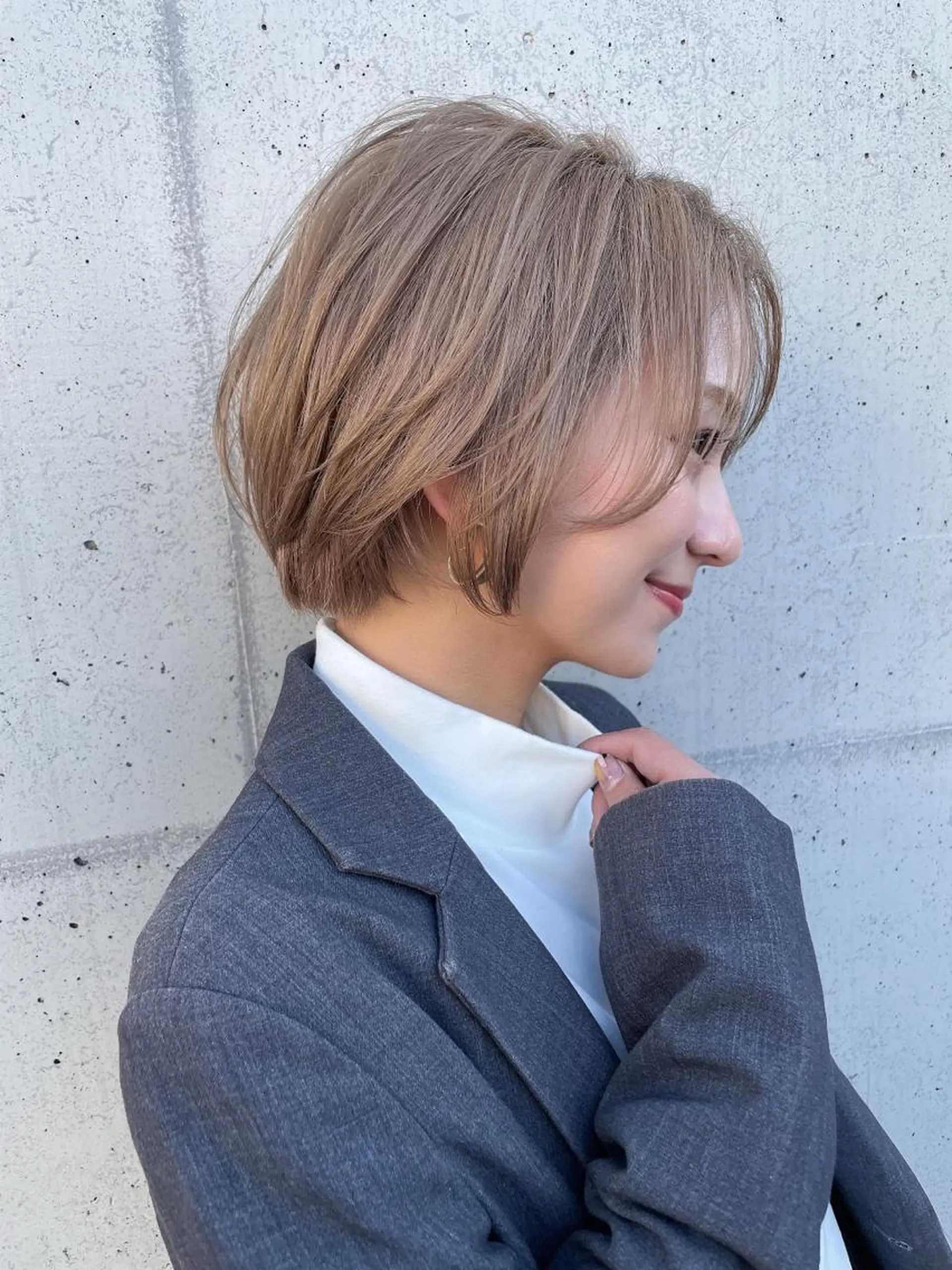 ショート カラー カット ヘアカラー トリートメント 縮毛/ショート/ ボブ/レイヤー/小原のヘアスタイル