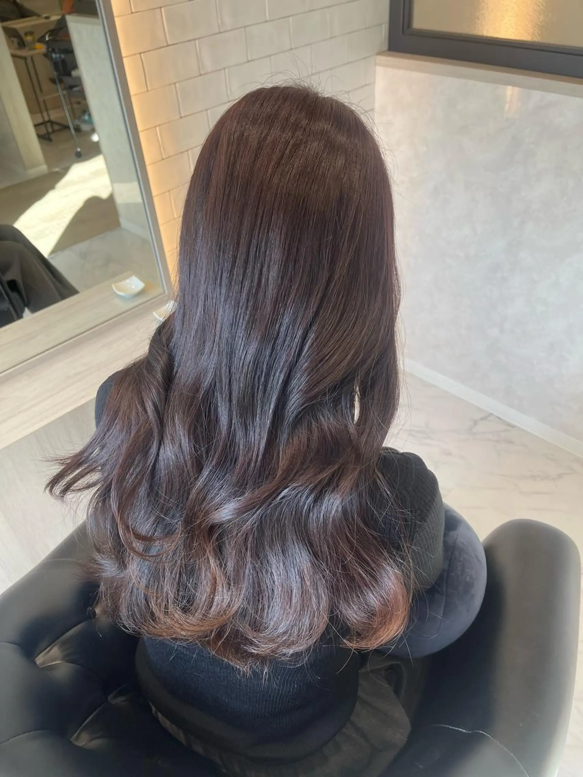 ロング カラー カット ヘアカラー トリートメント &chaLme   心斎橋所属・emi/髪質改善/ 韓国風/艶カラーのヘアスタイル