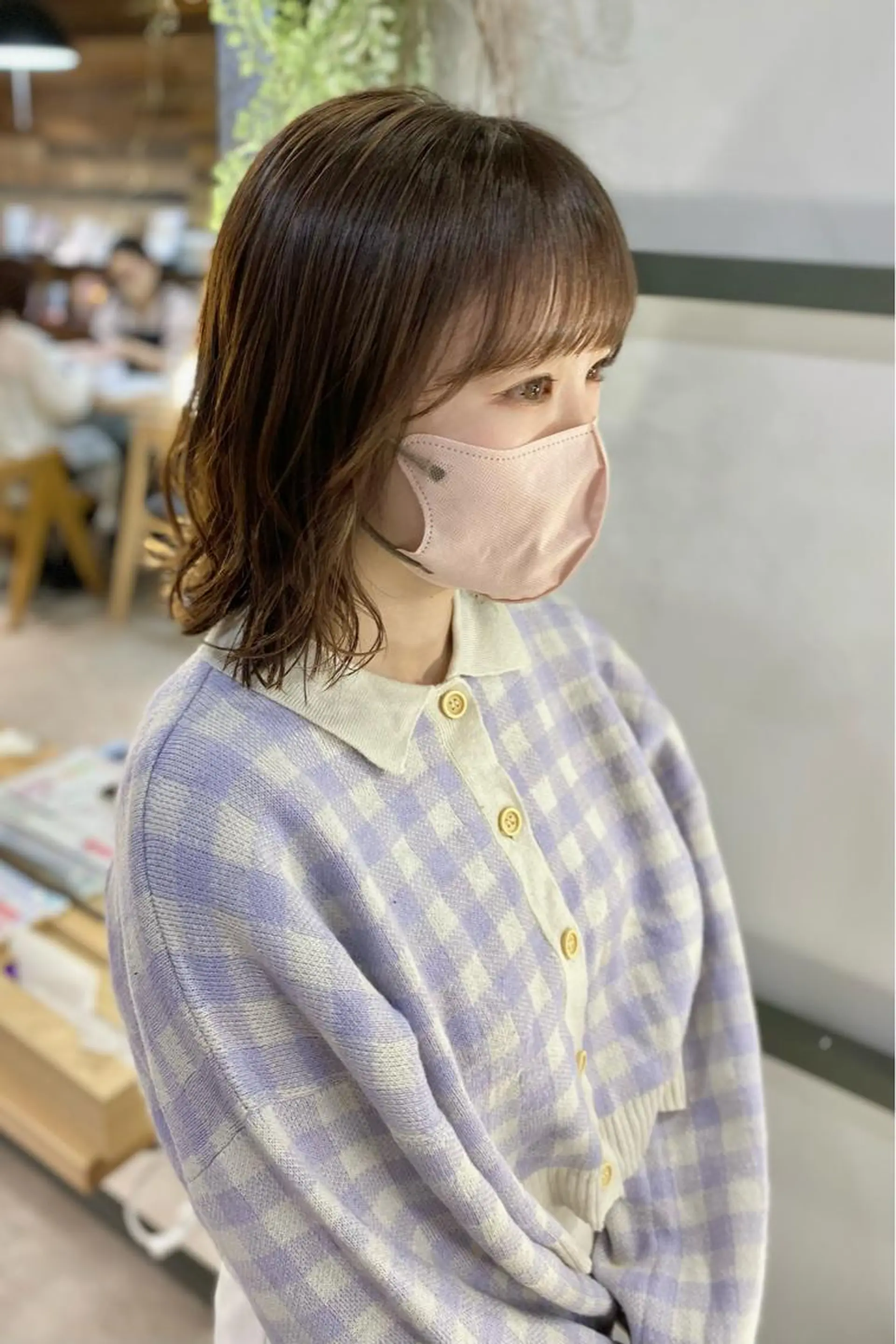 ミディアム カラー 菊地 紗矢のヘアスタイル