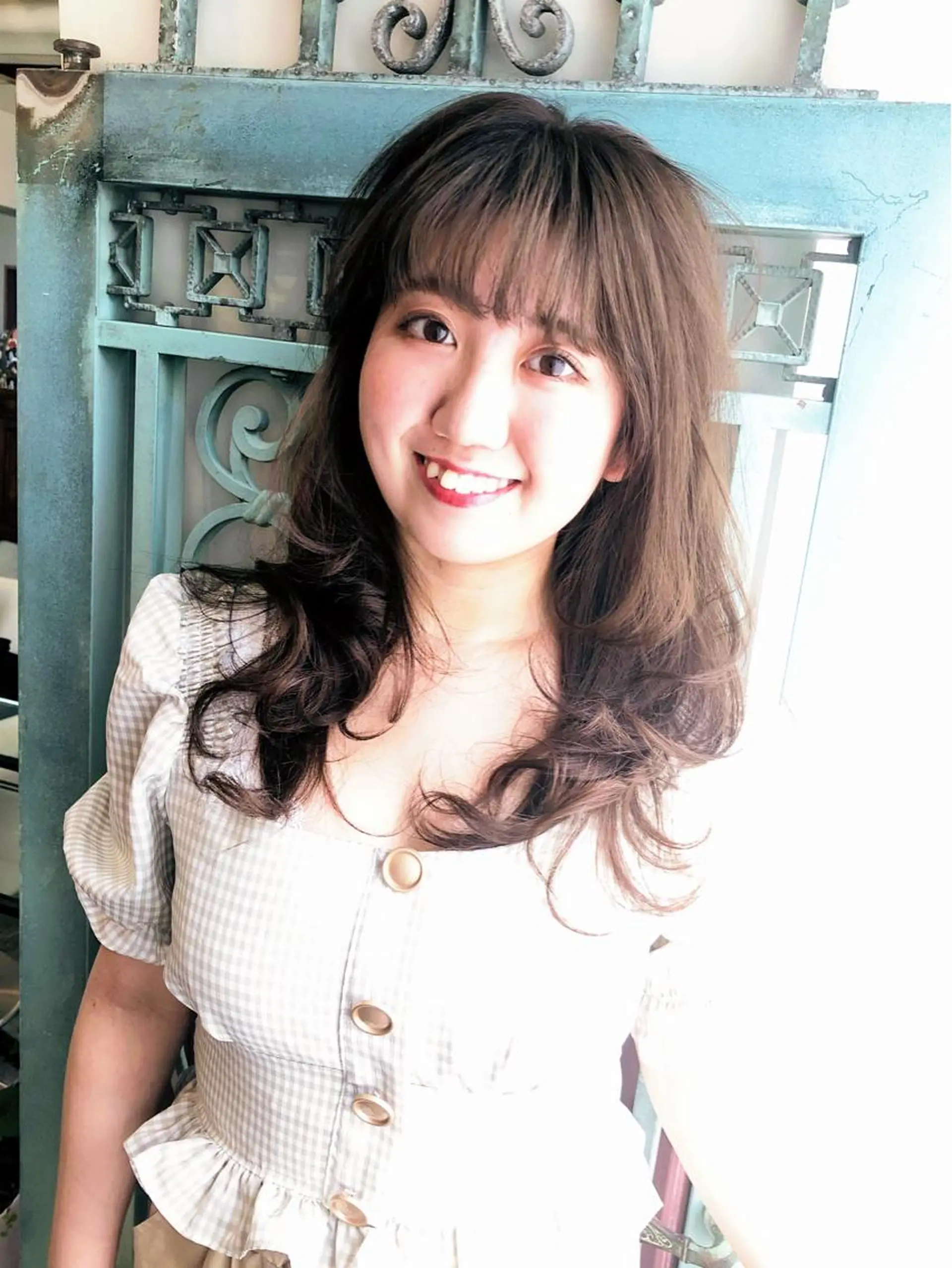 ロング カラー パーマ ヘアアレンジ 表参道Lise おおいしおりのヘアスタイル