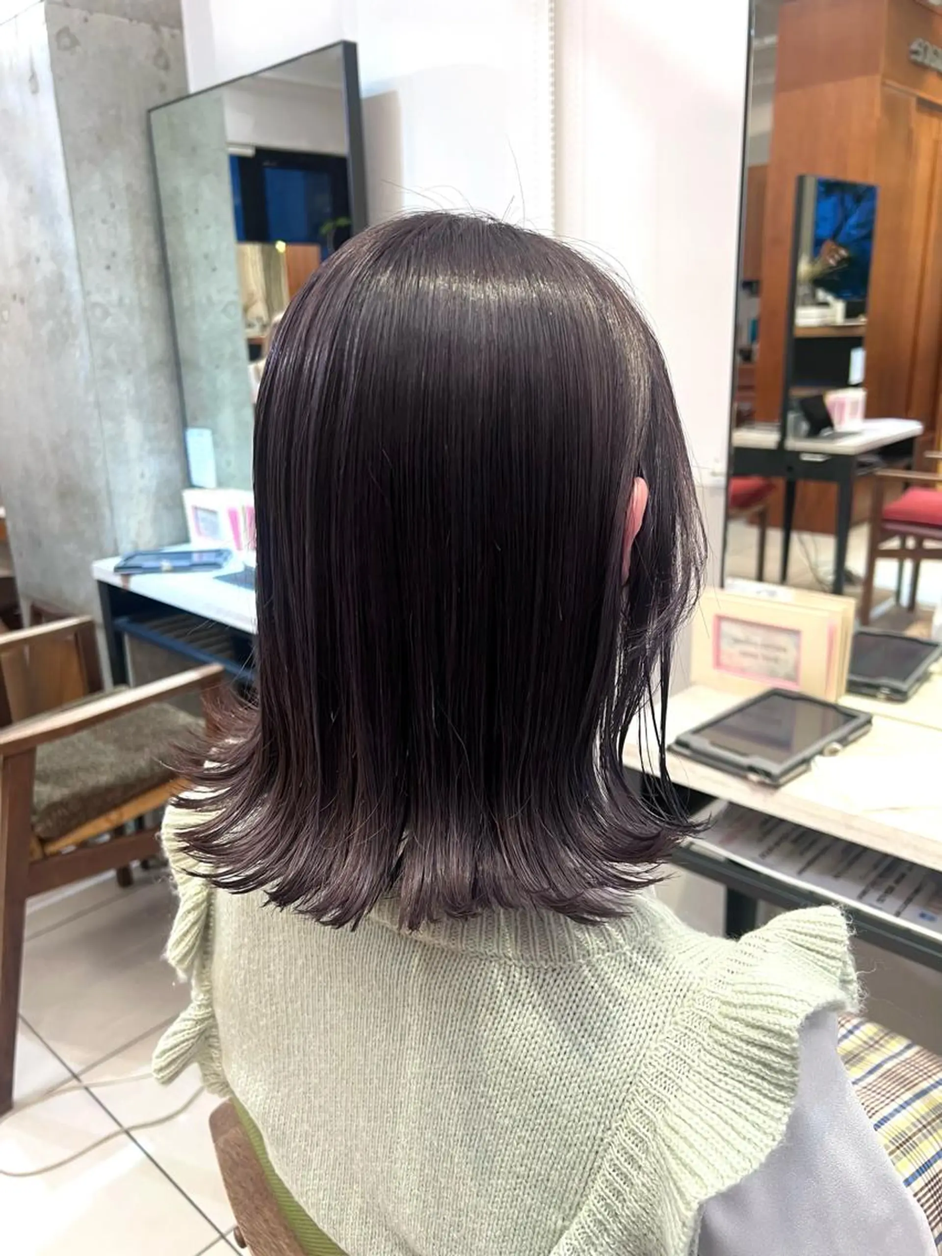 カラー グレージュ ラベンダーカラー ラベンダーグレージュ ラベンダーグレー ヘアカラー トリートメント かわの ももな 💜ྀིのヘアスタイル