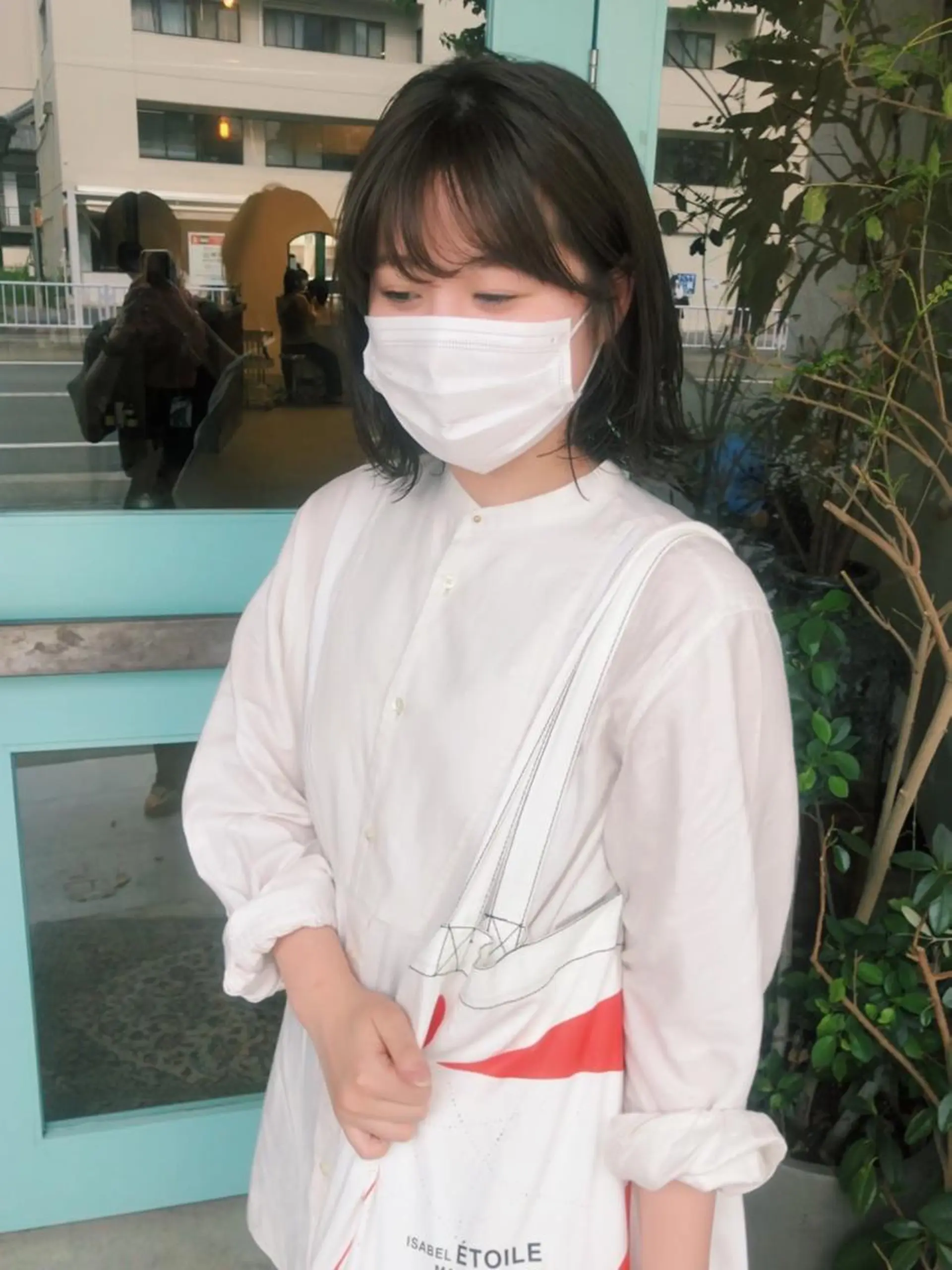 ミディアム カラー パーマ/レイヤー 岩山丈一郎のヘアスタイル