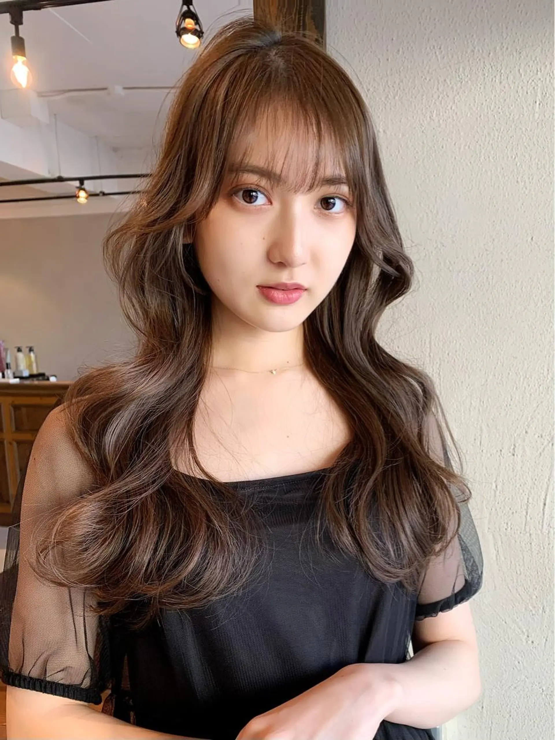 ロング カラー カット ヘアカラー トリートメント ヘッドスパ 透明感/オリーブ/ グレージュ/YUKAのヘアスタイル