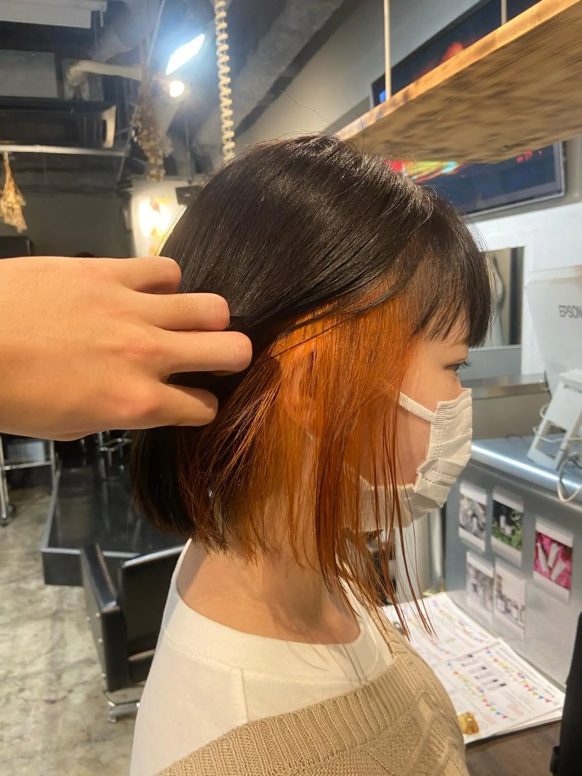 ショート カット ヘアカラー トリートメント ウルフ/レイヤー/ ブリーチ/牧原歩夢のヘアスタイル