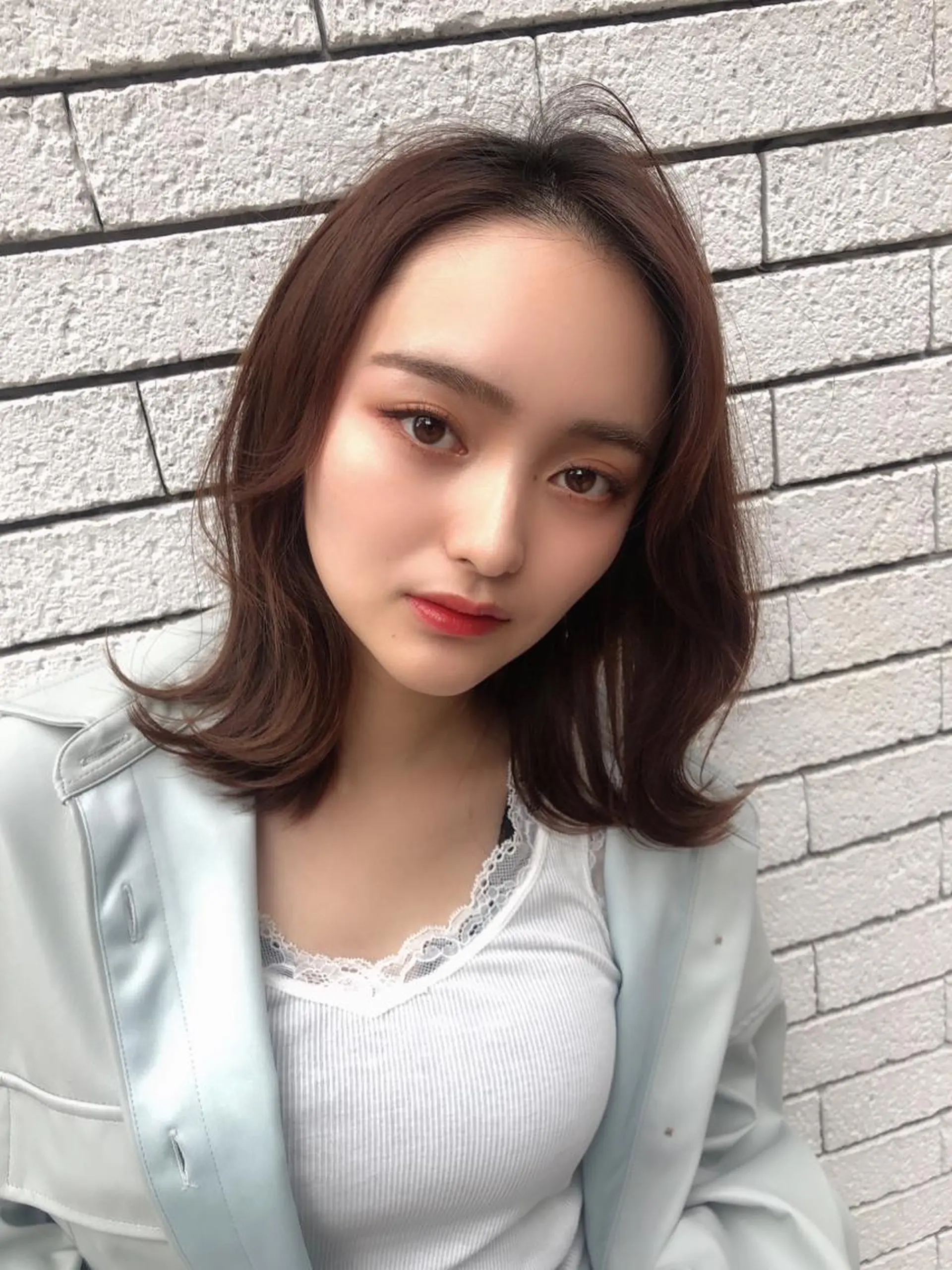 ミディアム カラー 外ハネヘア カット トリートメント 縮毛矯正/ 髪質改善/浅見拓哉のヘアスタイル