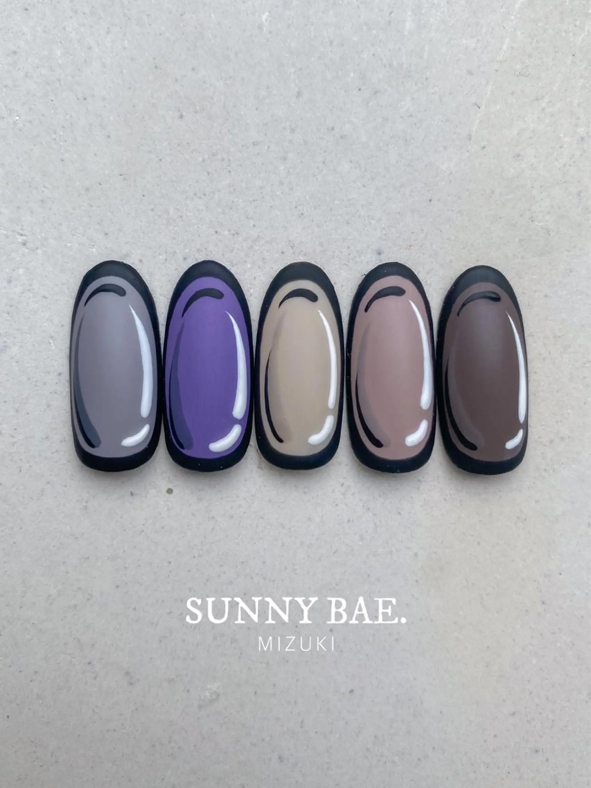 ネイル マットネイル 冬ネイル SUNNY BAE. 🌼MIZUKIのネイルデザイン