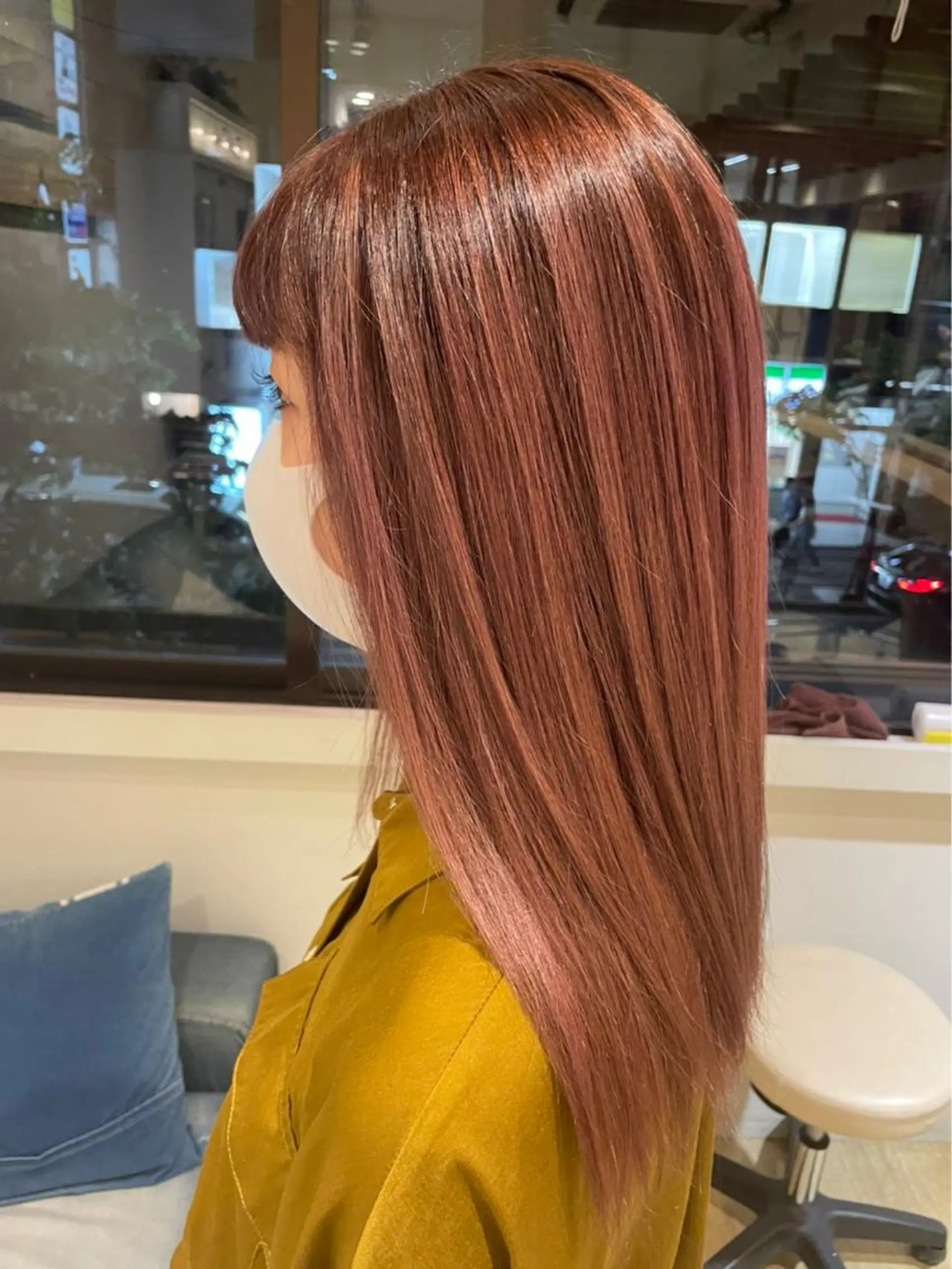 セミロング レイヤーカット ヘアカラー トリートメント 渋谷ハイトーン/ デザインカラー阿部のヘアスタイル