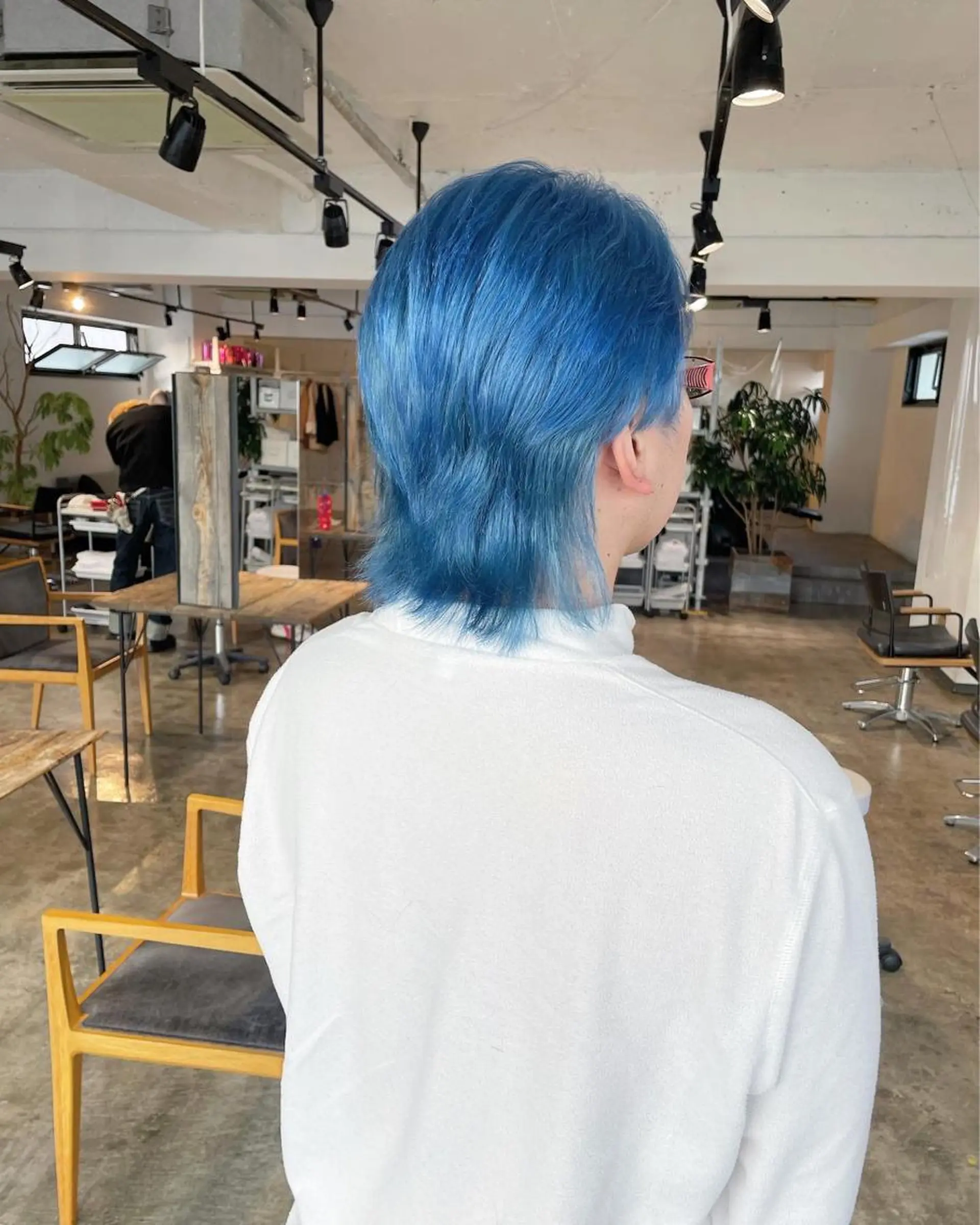 ショート カラー ブルーカラー ハイトーンカラー ヘアカラー トリートメント ハイトーン/レイヤー /ケアブリーチ石川治のヘアスタイル