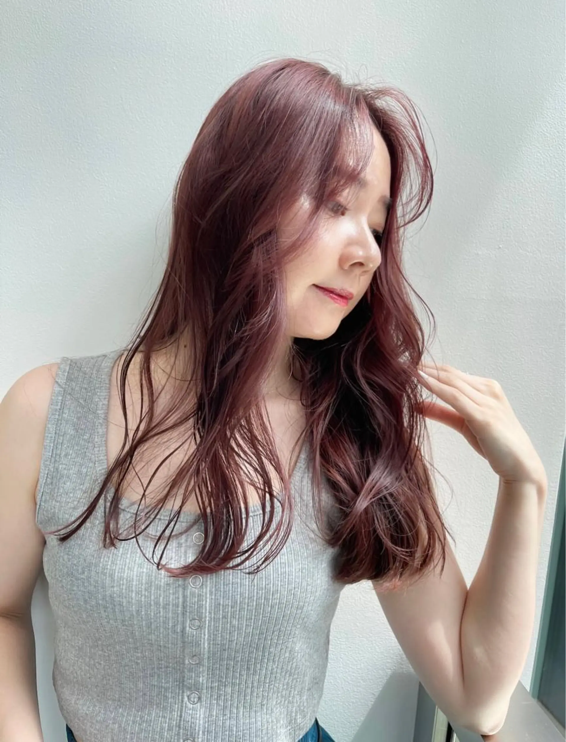 ロング カット ヘアカラー トリートメント レイヤー/韓国 ❤️髪質改善　芹奈のヘアスタイル