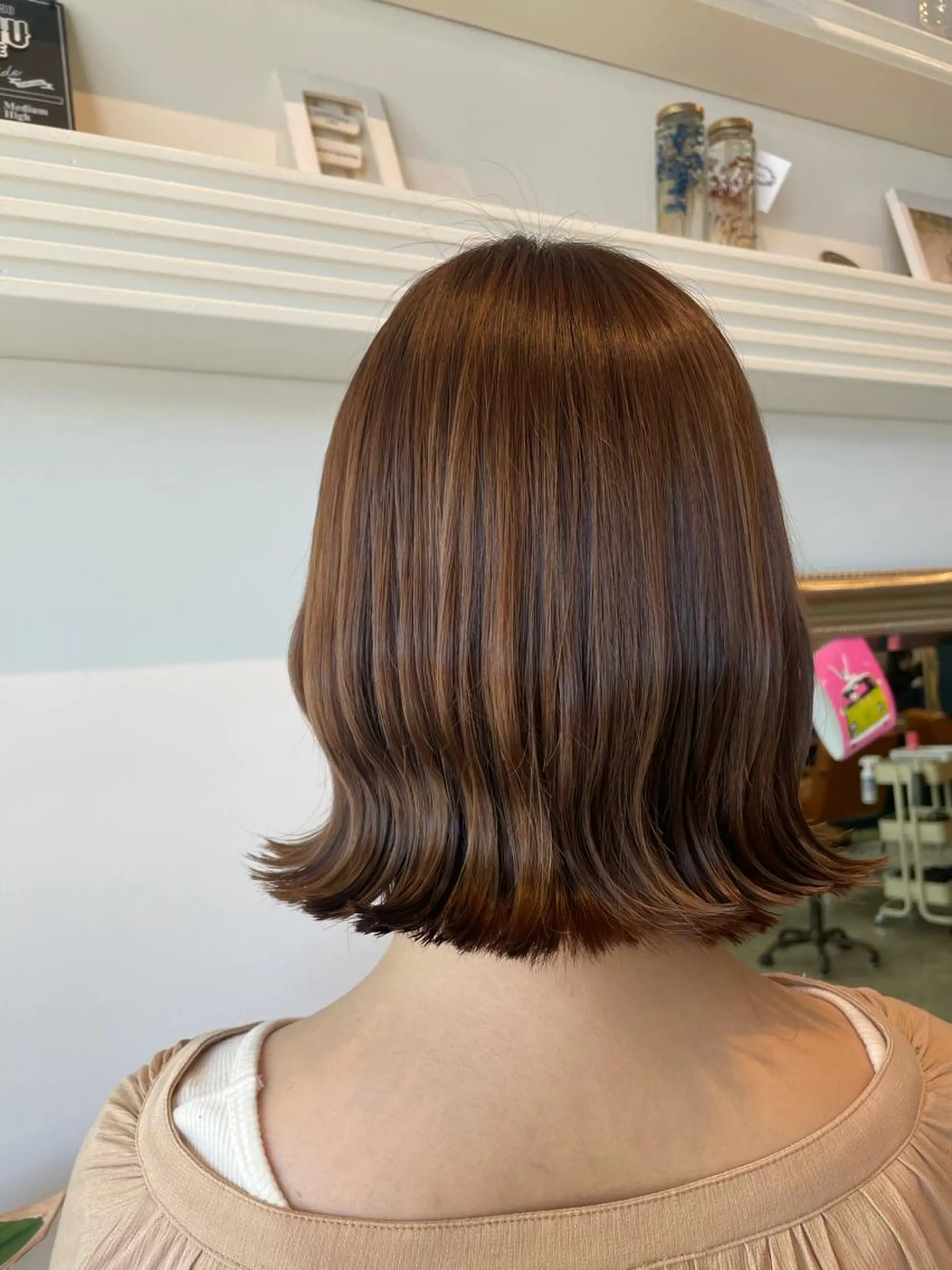 ミディアム カラー ベージュカラー ブリーチ ブリーチなしカラー 💐パーソナルカラー /市橋加菜💐のヘアスタイル