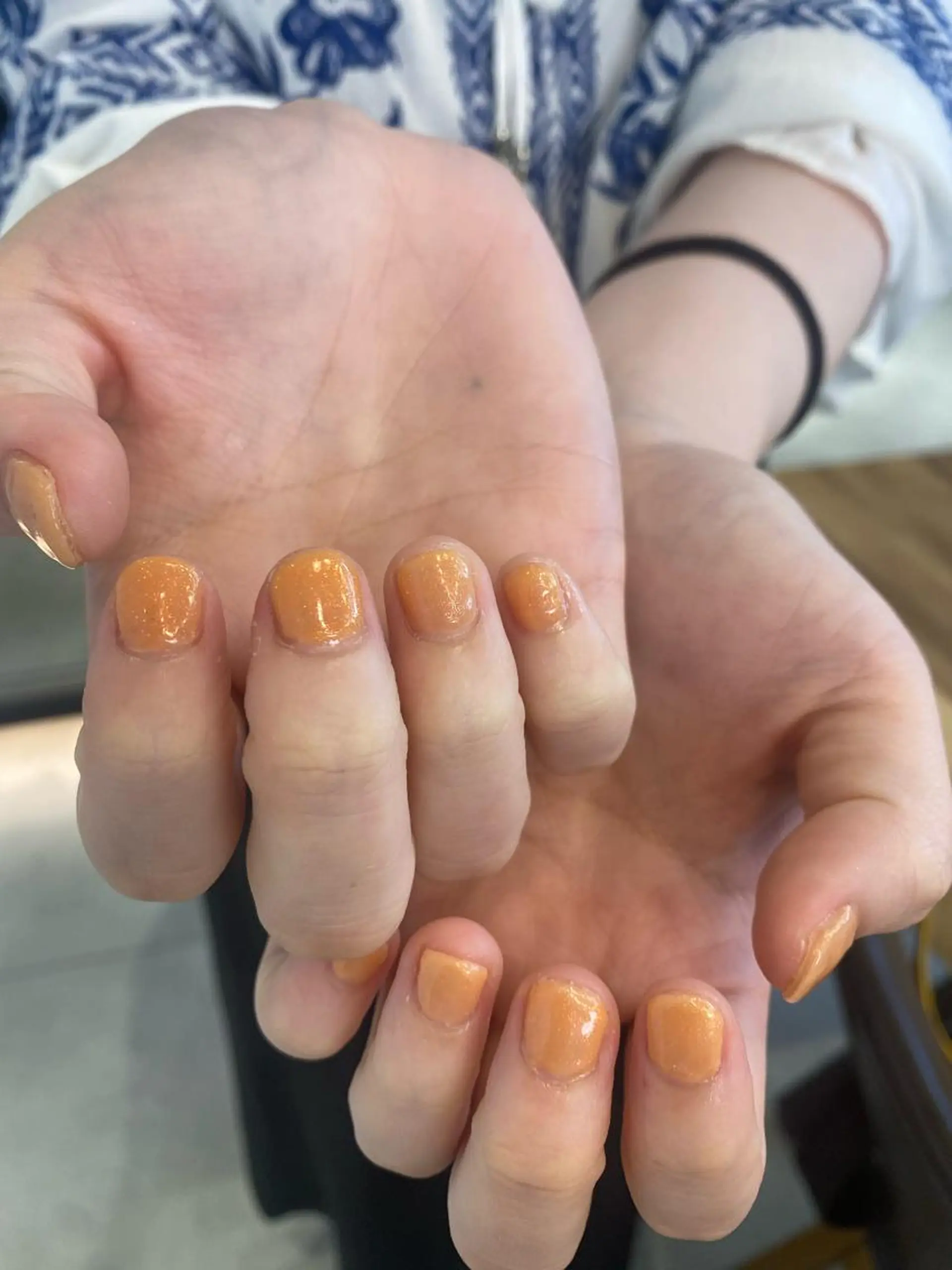 ネイル オレンジ ハンドネイル HARE &nail ☪️remiのヘアスタイル