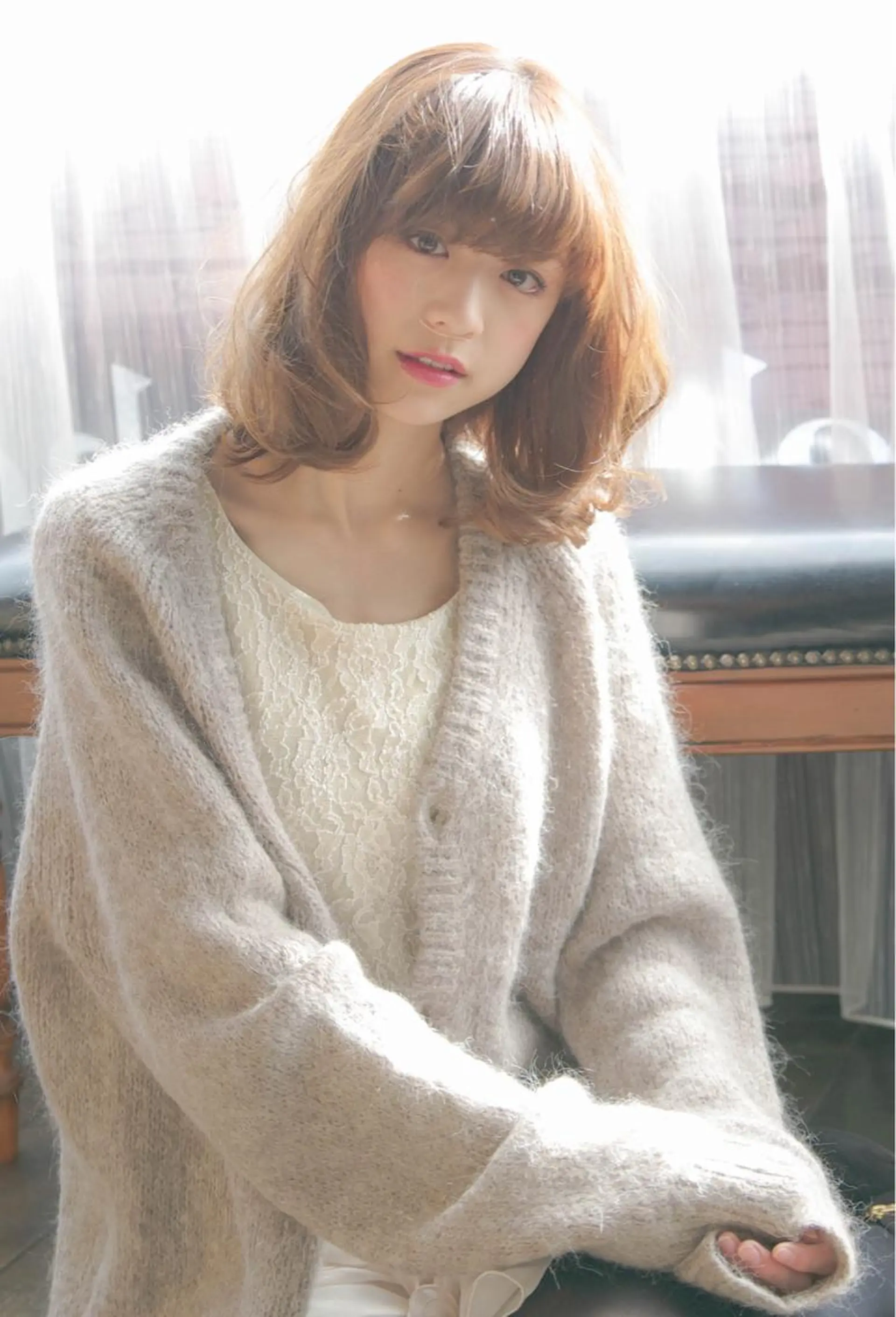 ミディアム カラー パーマ GO TODAY シェアサロン 原宿本店所属・ボブ/レイヤー/ パーマ/淀川 純のヘアスタイル