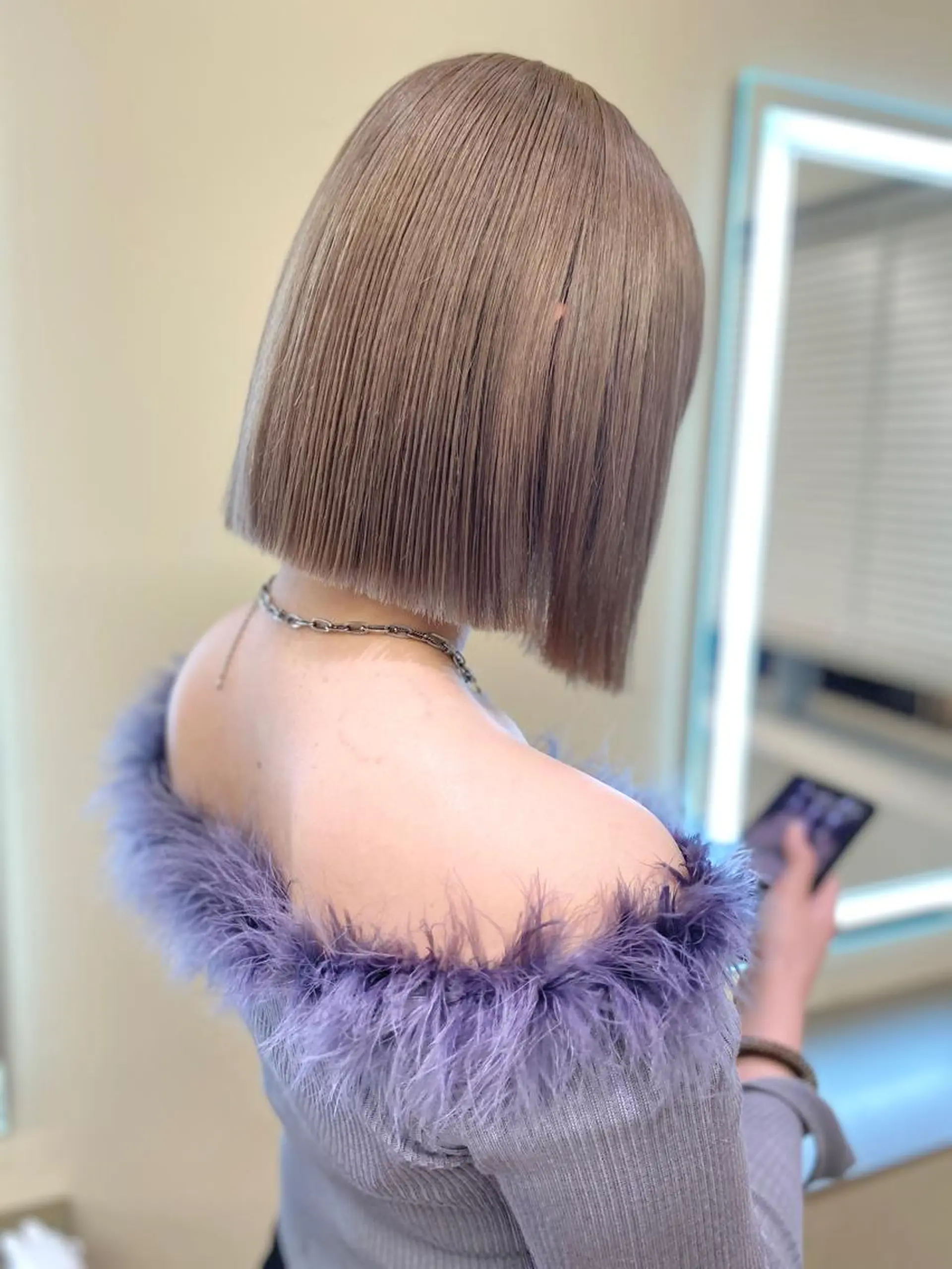 ミディアム カラー ボブ カット ヘアカラー トリートメント opus 店長大和 レイヤー/赤み消しのヘアスタイル