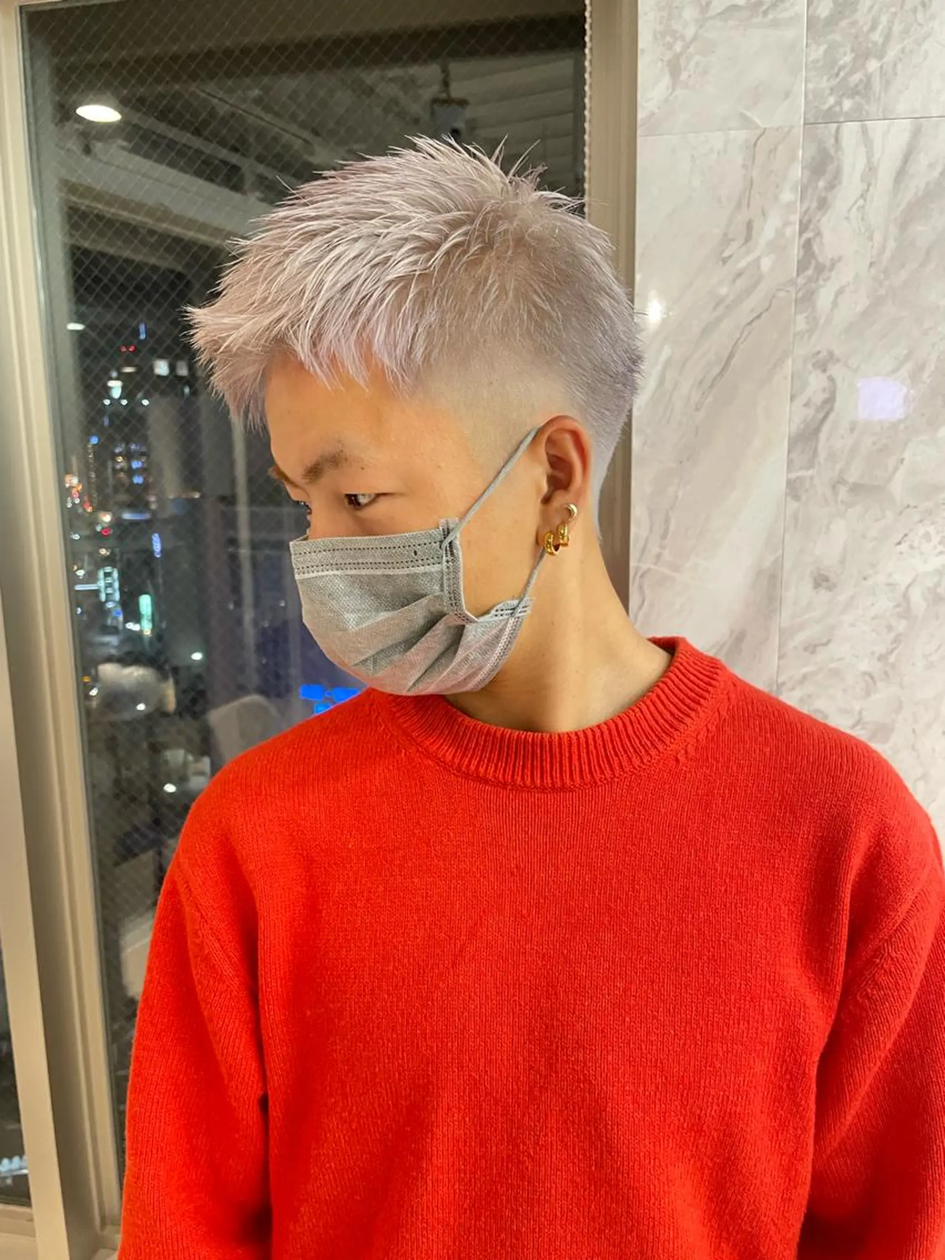 ショート カラー メンズ メンズブリーチ ブリーチ カット ヘアカラー トリートメント 🎗秋山勇/ GEAR.代表のヘアスタイル