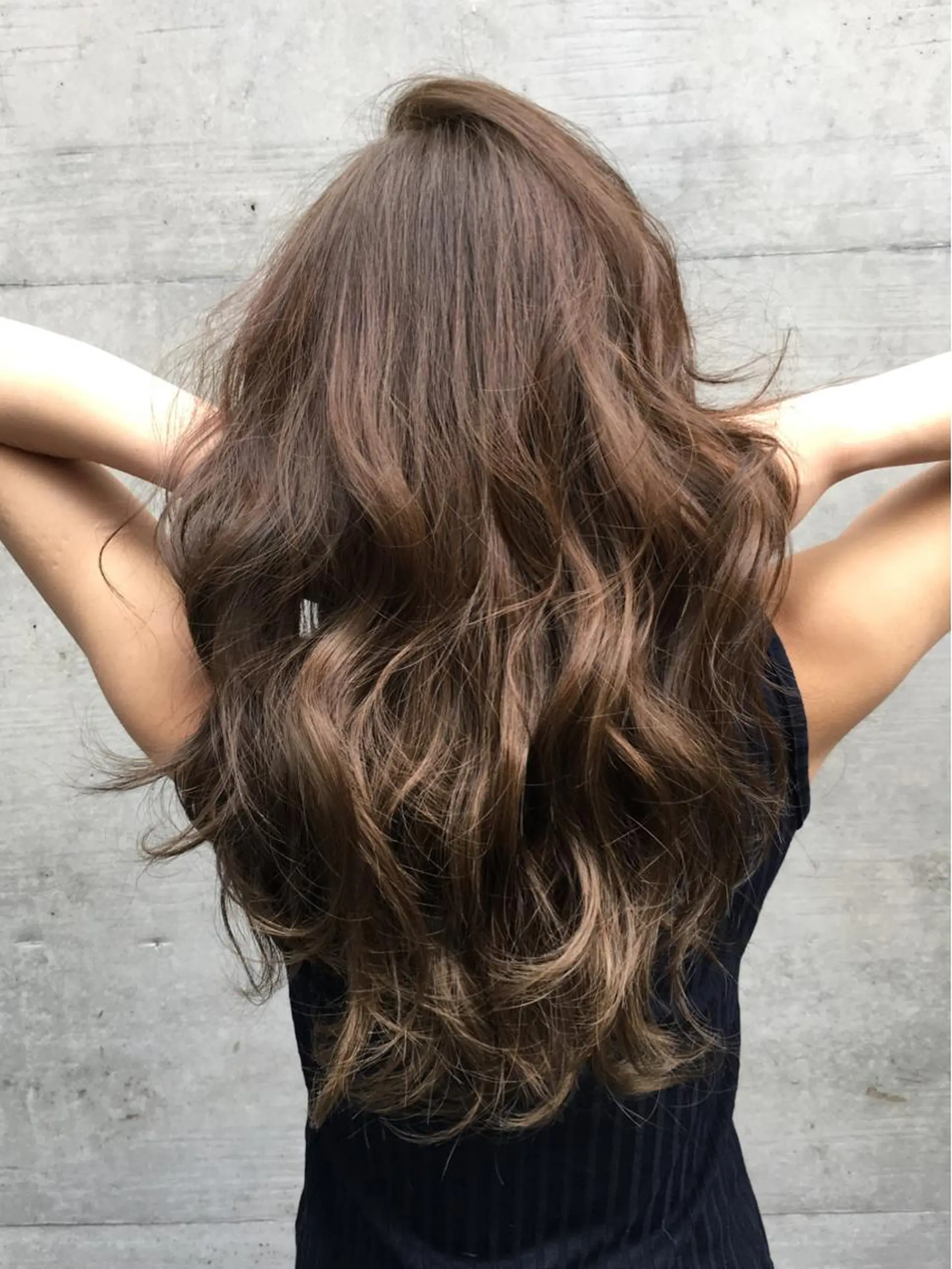 ロング カラー アッシュ 韓国ヘア🤍髪質改善 🇰🇷AKANEのヘアスタイル