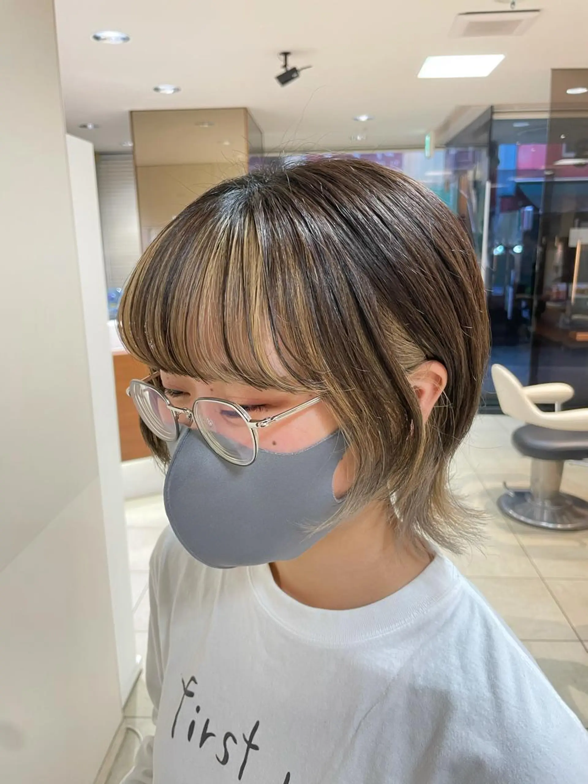 ミディアム カラー ヘアアレンジ ヘアカラー トリートメント 【Sweep】おじま のぞみのヘアスタイル