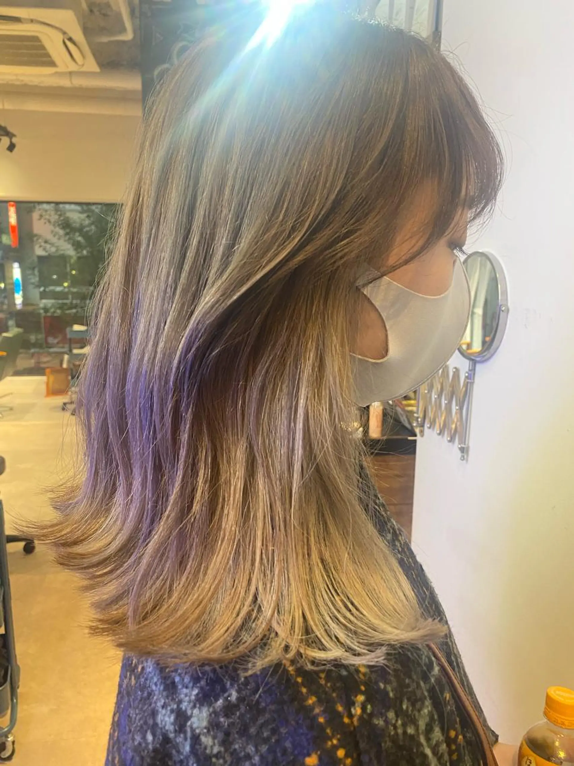 ミディアム カラー ベージュカラー ホワイトベージュ カット ヘアカラー トリートメント scene.池袋所属・scene. haraのヘアスタイル