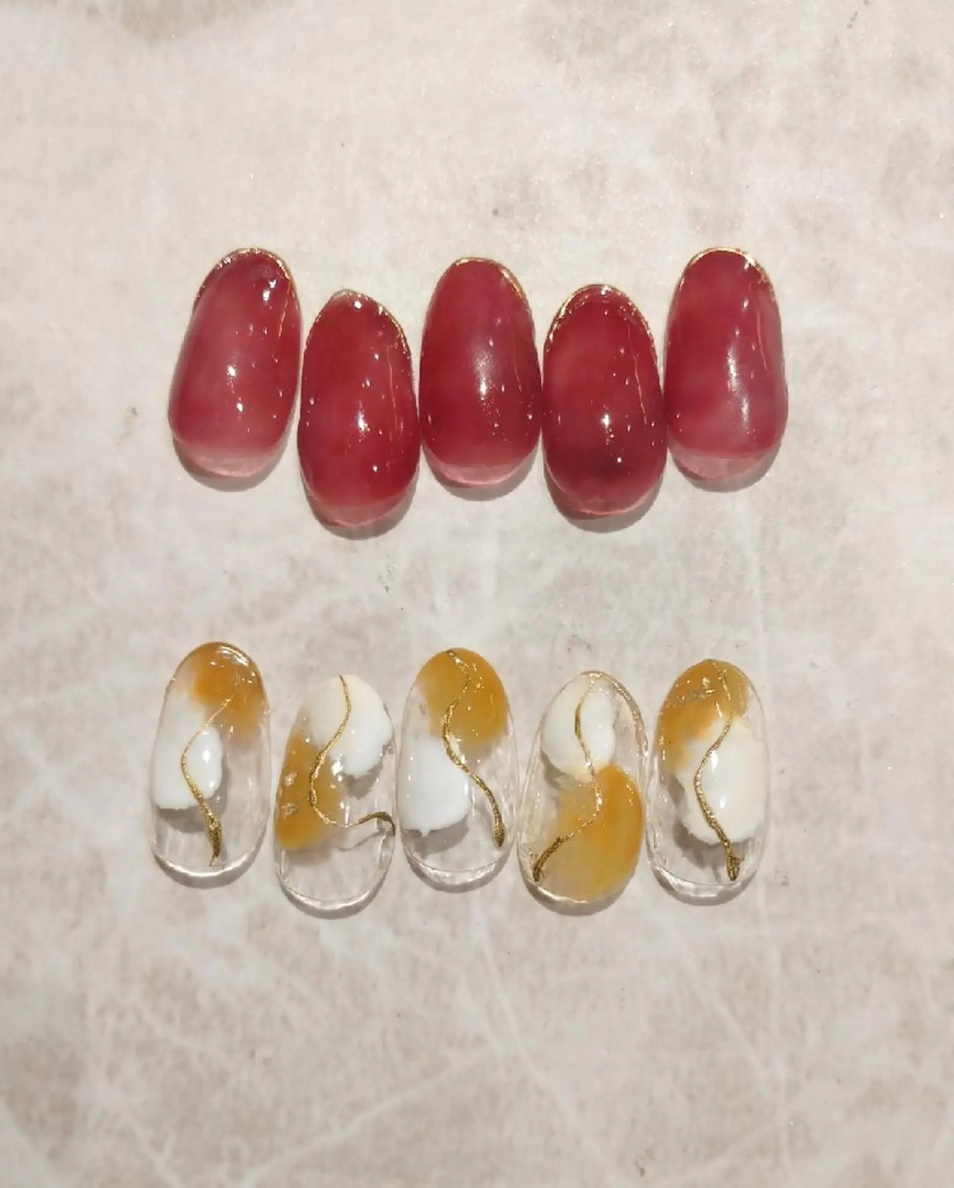 ネイル 成人式 ハンドネイル 會田 瑠衣のネイルデザイン