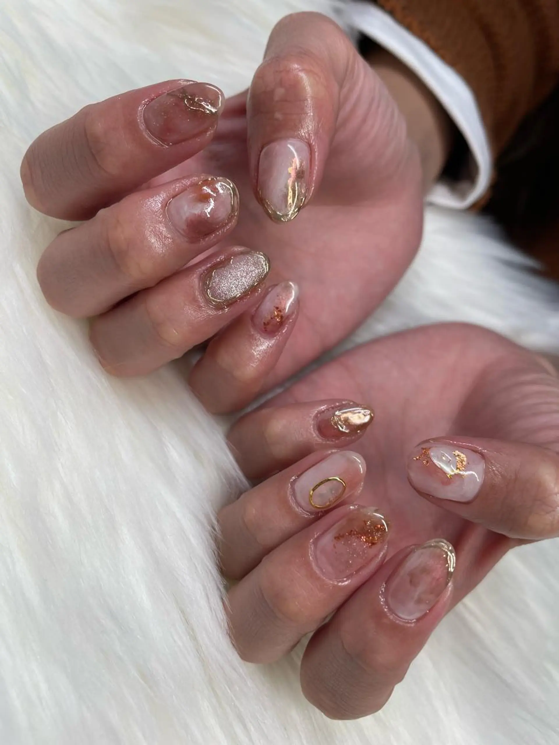 ロング カラー ヘアアレンジ キッズ ネイル マツエク・マツパ アイブロウ 福田 加奈のネイルデザイン