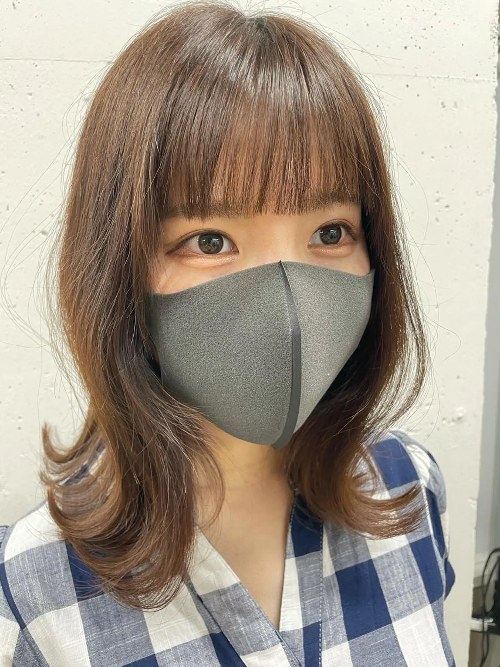 ミディアム くびれヘア 顔周りカット ナチュラル・抜け感 永井　賢三のヘアスタイル