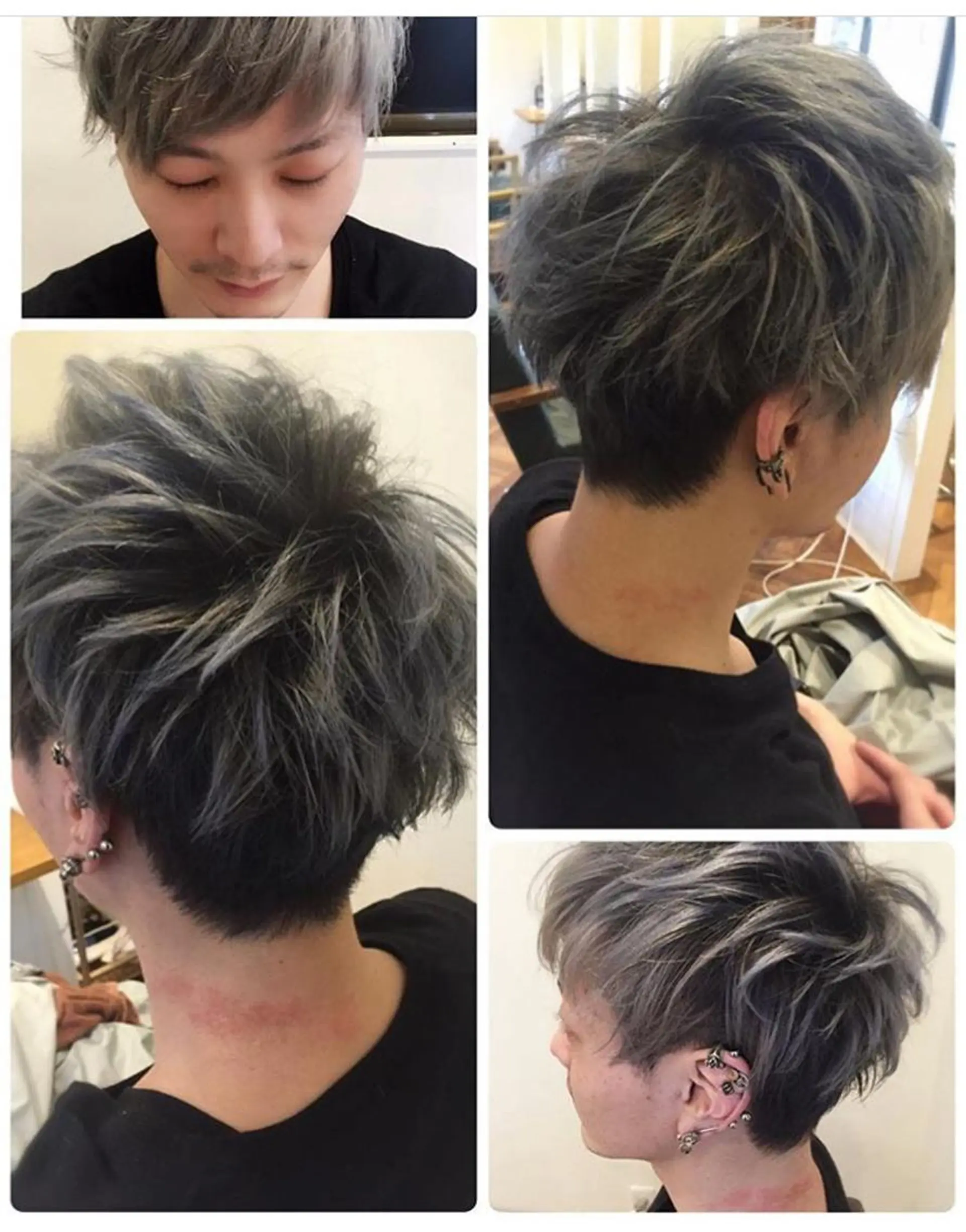 ショート カラー メンズ ブルーカラー ブルージュ グラデーションカラー シルバー 外国人風カラー 髙田 健治 (ケンジ)のその他イメージ