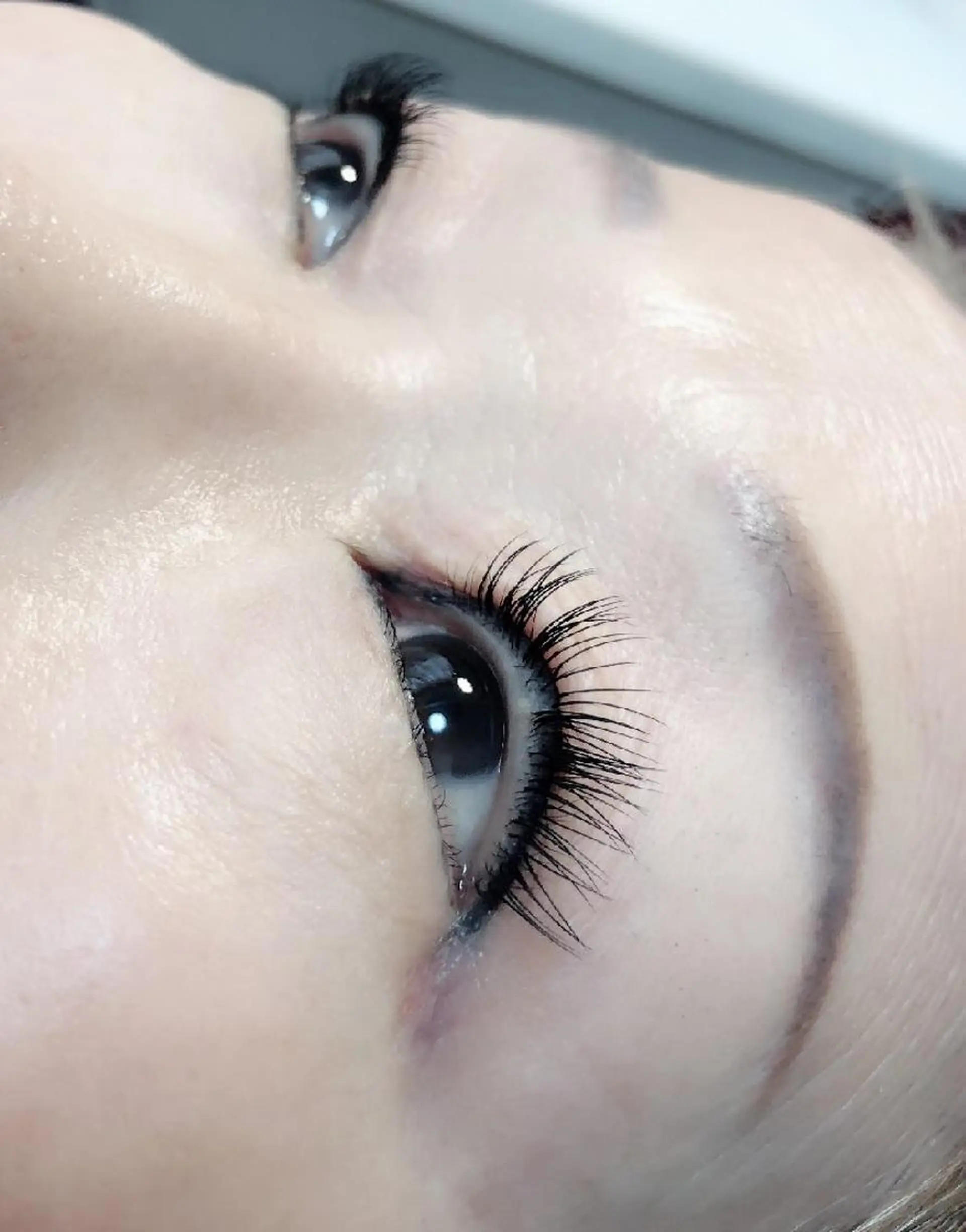 マツエク・マツパ 付け放題 フラットラッシュ ナチュラル 下まつげエクステ 一重×まつ毛パーマ 吉岡 ゆうなのマツエク・マツパデザイン