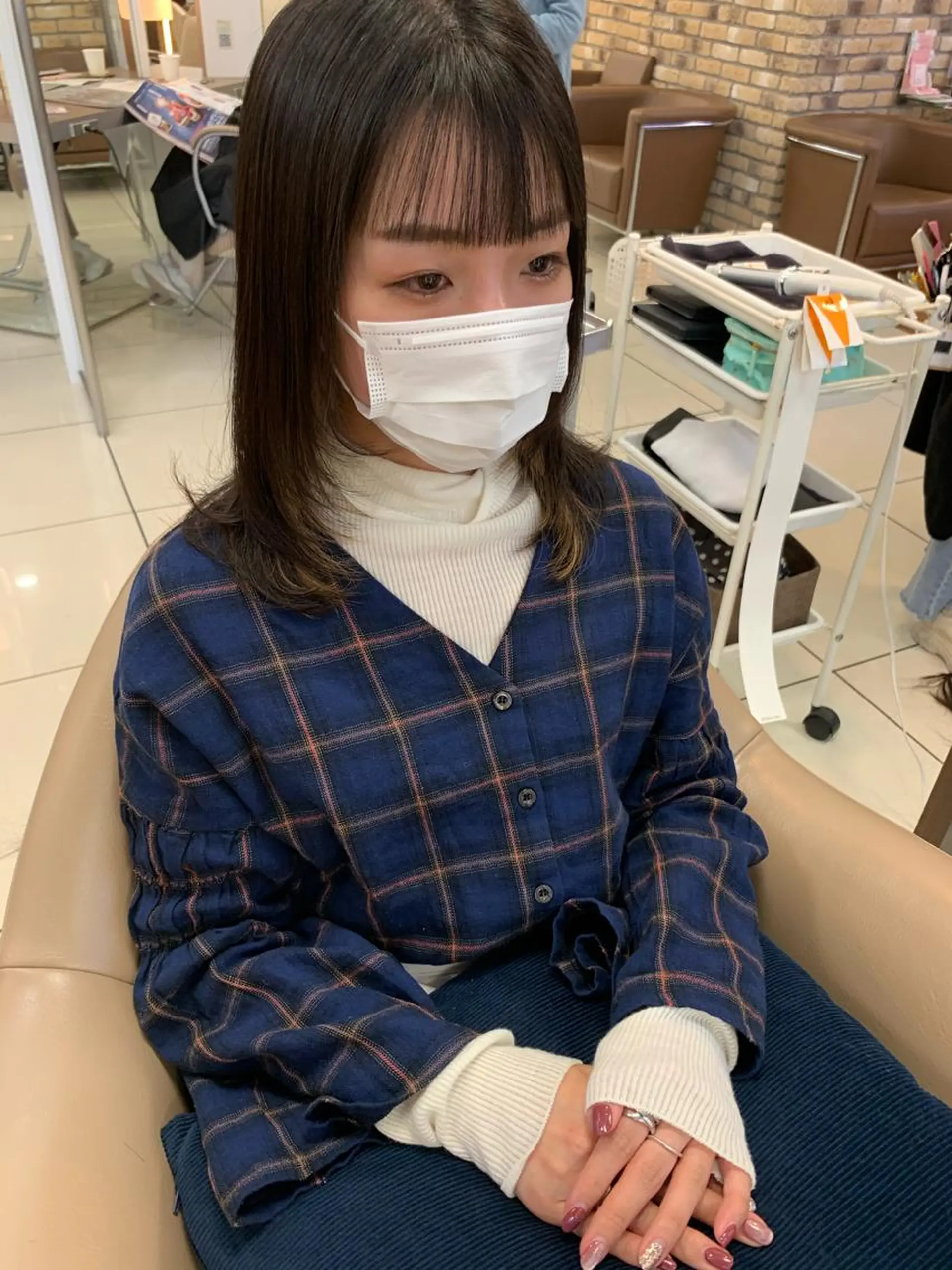 セミロング カラー 羽エクステ🩷 🤍まき🤍のヘアスタイル