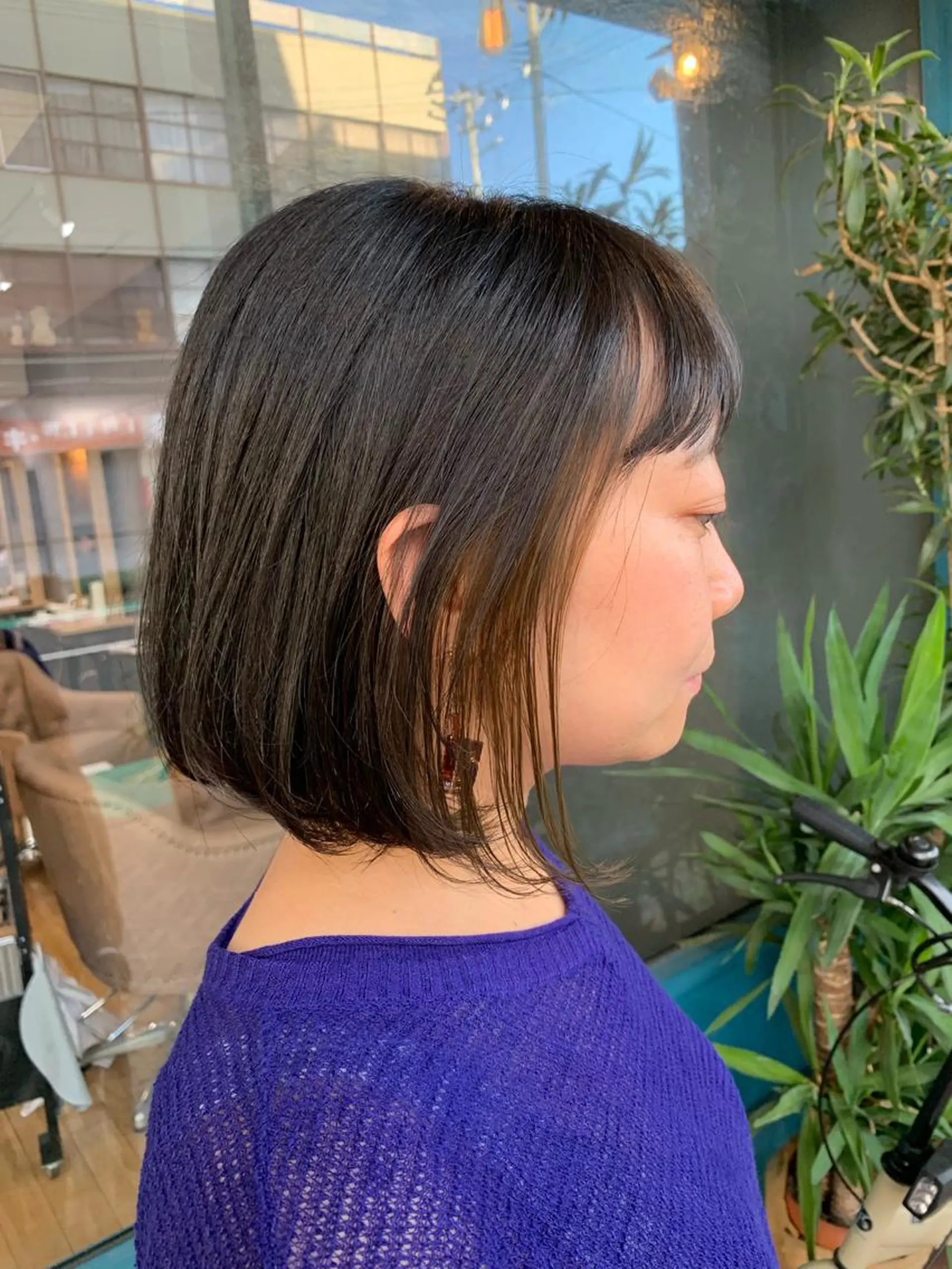 ミディアム カラー パーマ ヘアアレンジ ブリーチ ハイライトカラー ブリーチなしカラー ハイライト ヘアカラー 佐藤 実咲のヘアスタイル