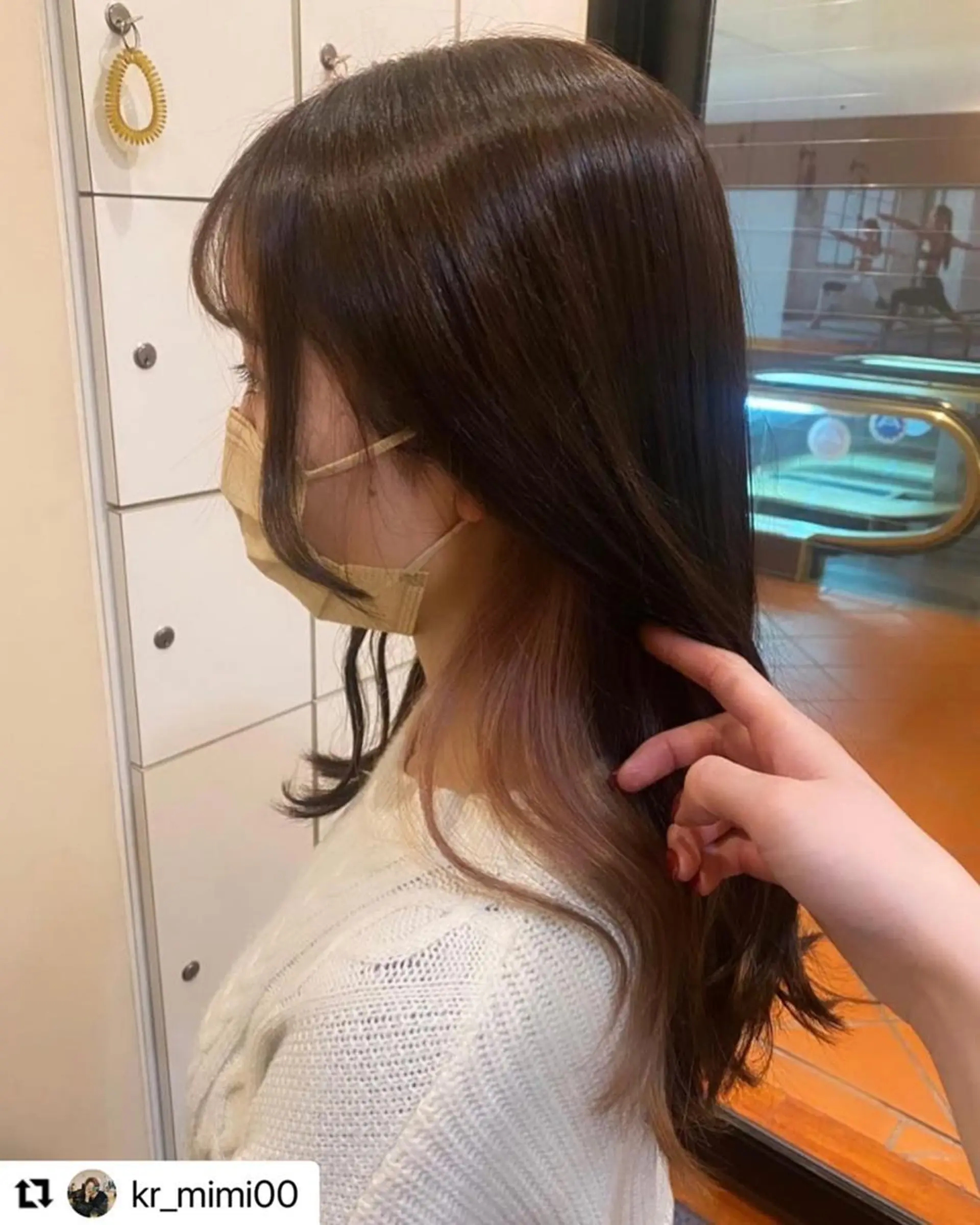 ミディアム カラー メンズ ベージュカラー ピンクカラー ピンクベージュ 🩷Eny terrace🩷のヘアスタイル