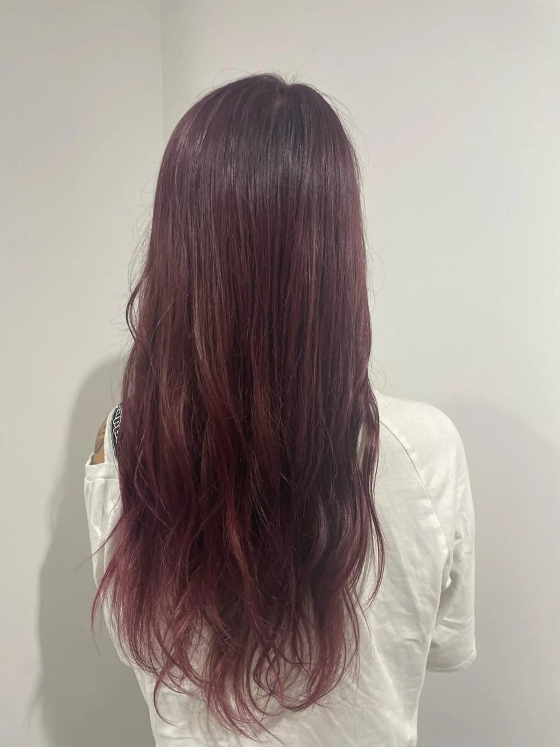 ロング カラー ヘアカラー あずま みゆのヘアスタイル