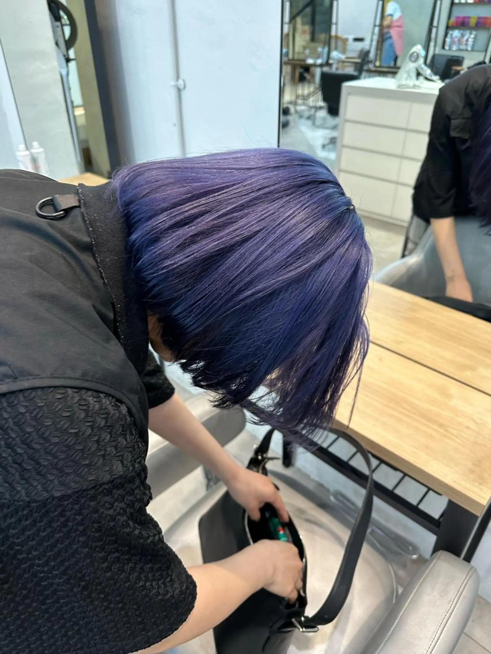 ショート カラー ヘアアレンジ パープルカラー ヘアカラー ハイトーン特化 pepe🎀のヘアスタイル