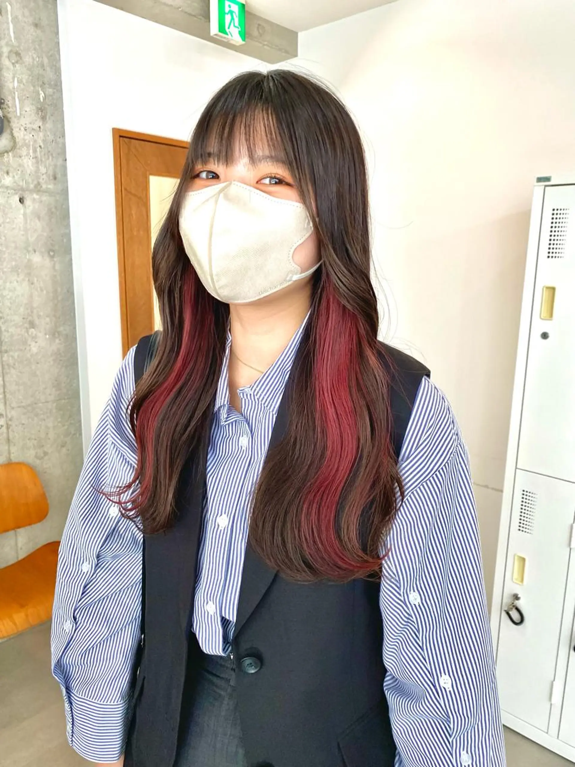 ロング カラー ヘアアレンジ 切りっぱなしボブ/ デザインカラー店長のヘアスタイル