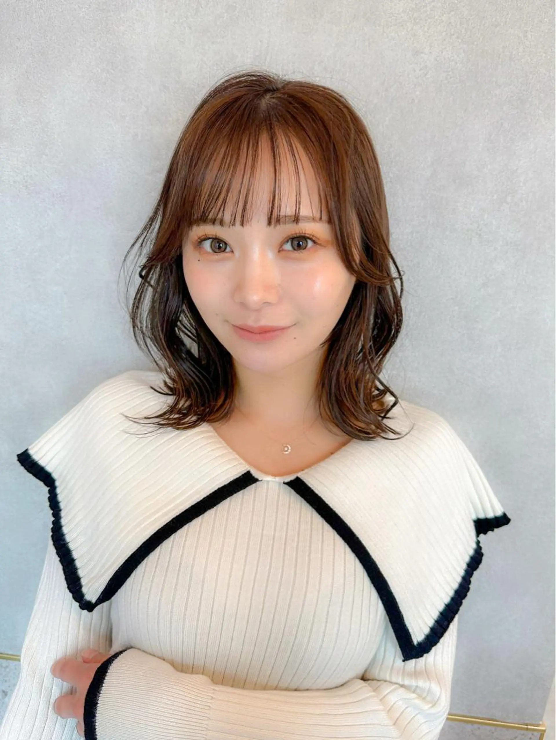 ミディアム カラー シールエクステ ミディアムパーマ ブリーチ ケアブリーチ ダブルカラー カット ヘアカラー トリートメント 新宿/韓国風レイヤー 髪質改善/渋谷直樹のヘアスタイル