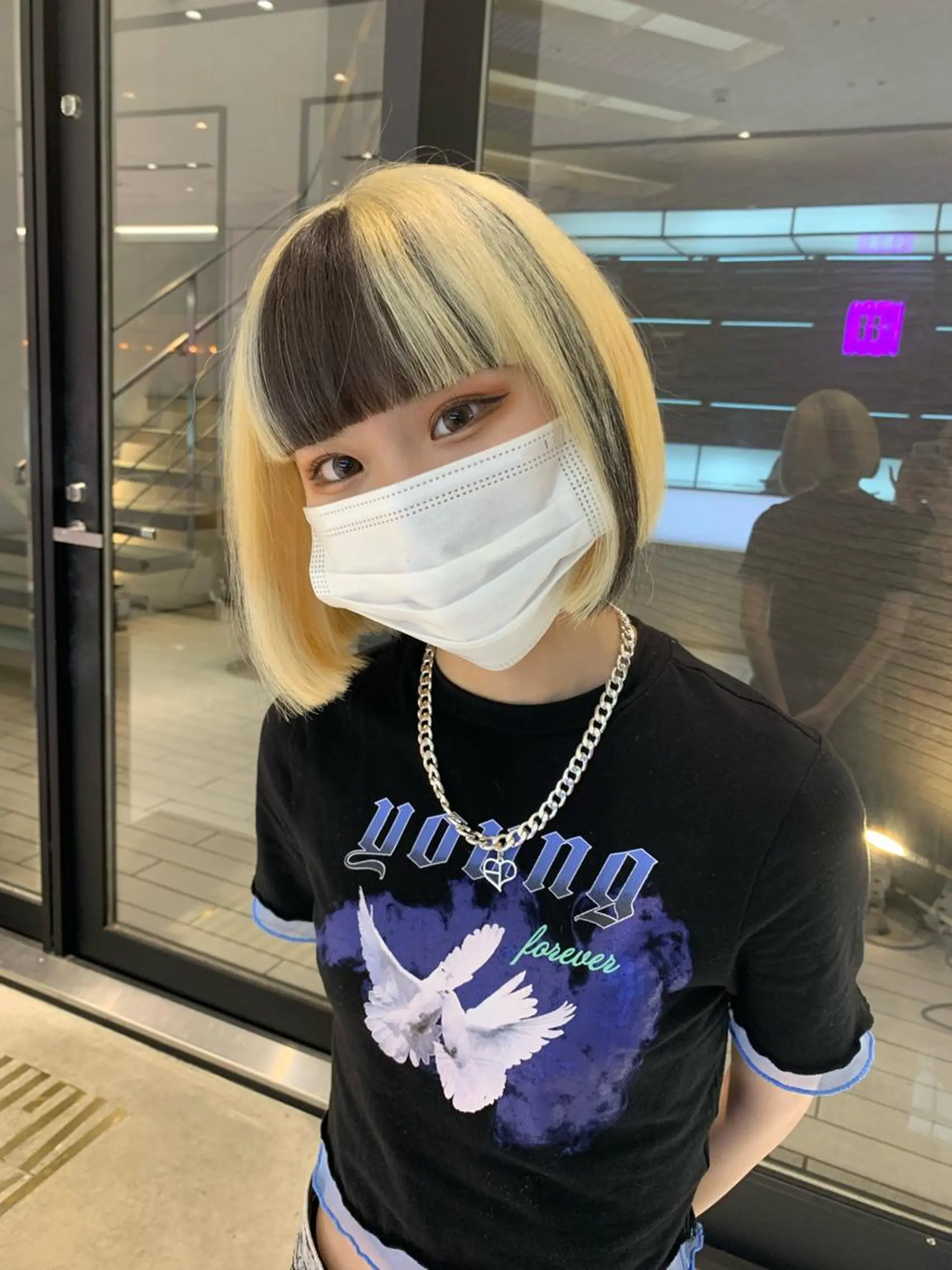 ミディアム カラー パーマ ヘアアレンジ メンズ キッズ ネイル マツエク・マツパ アイブロウ デザインカラー 眉カラー エクステ keen吉祥寺所属・🎀ハイトーンカラー ☆彡SAYAのヘアスタイル