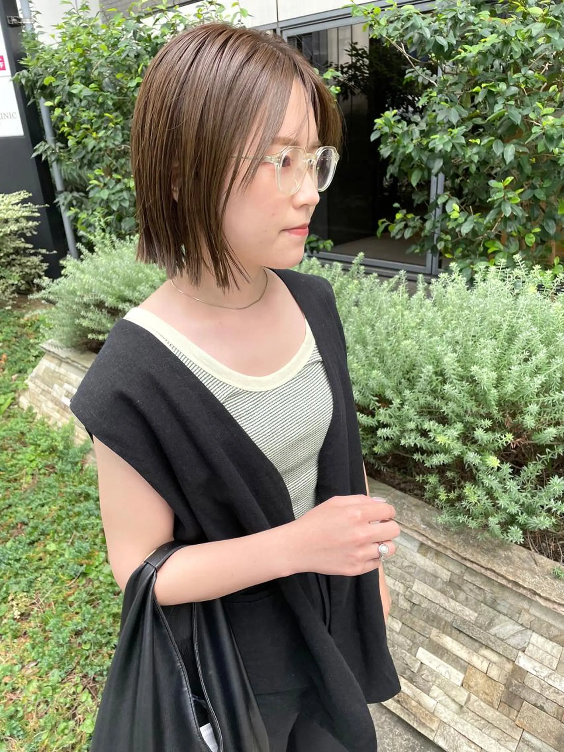 ミディアム カラー パーマ ヘアアレンジ メンズ キッズ ネイル マツエク・マツパ ベージュカラー カット ヘアカラー トリートメント tatsumi/ボブ ウルフ/レイヤーのヘアスタイル