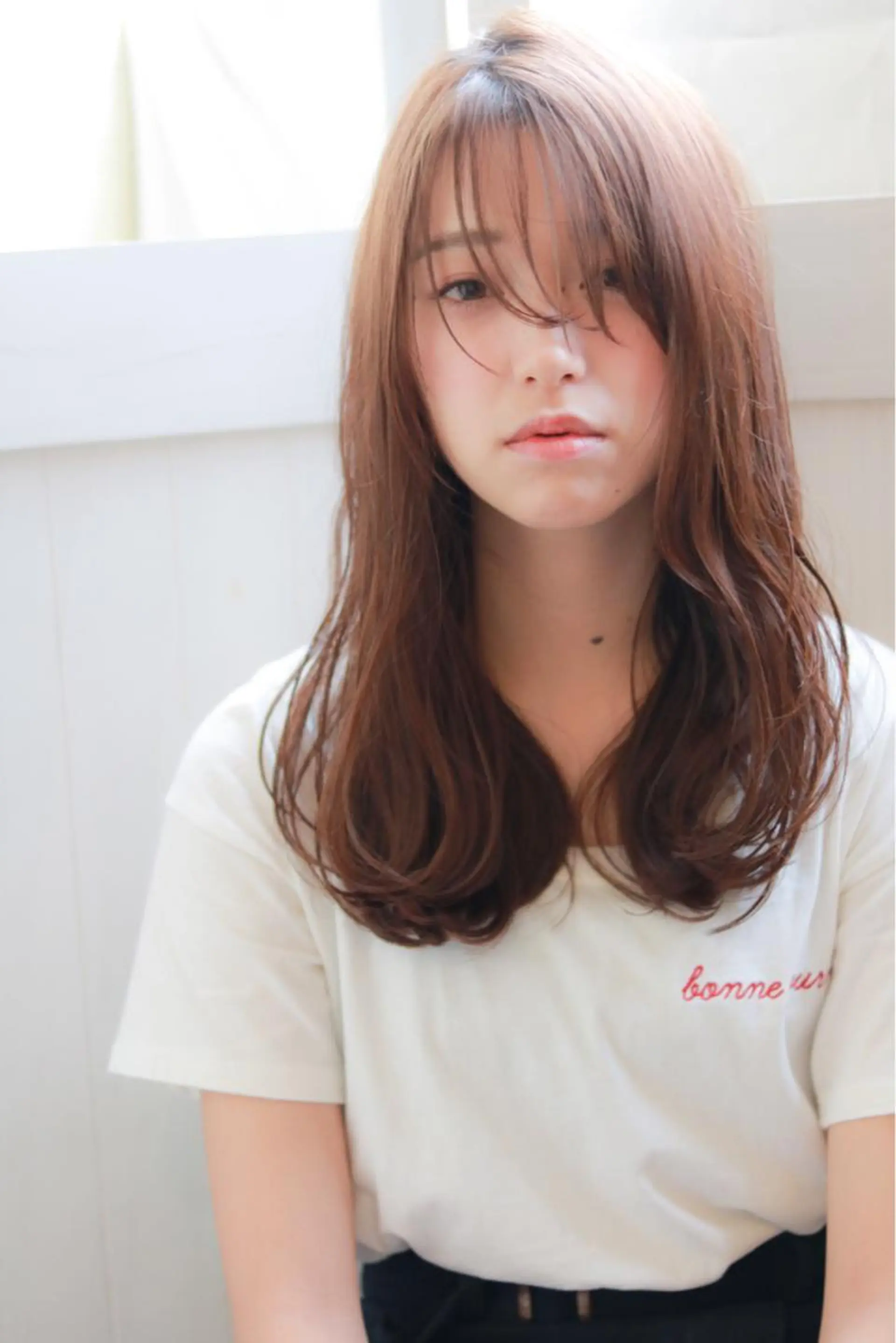 セミロング カット ヘアカラー トリートメント ほさか しんごのヘアスタイル