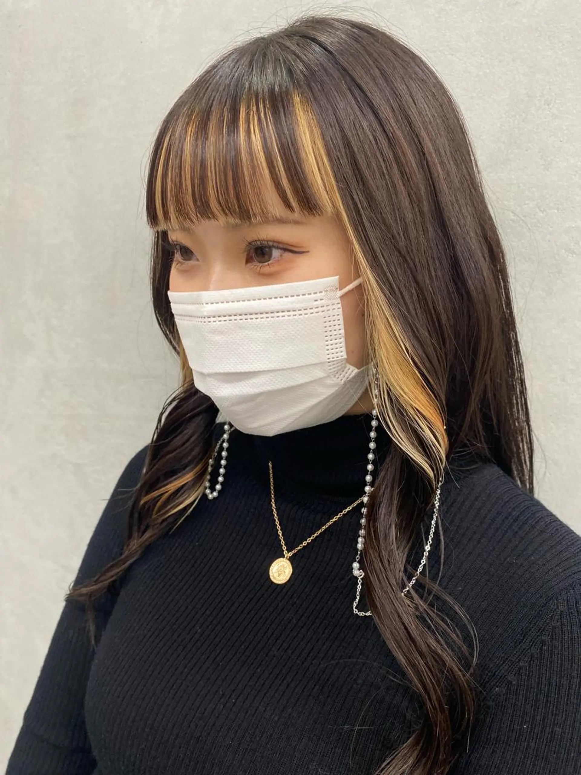 ロング カラー ミストバング ベージュカラー  フェイスフレーミング 🧸艶々韓国ヘア 🧁mizunaのヘアスタイル