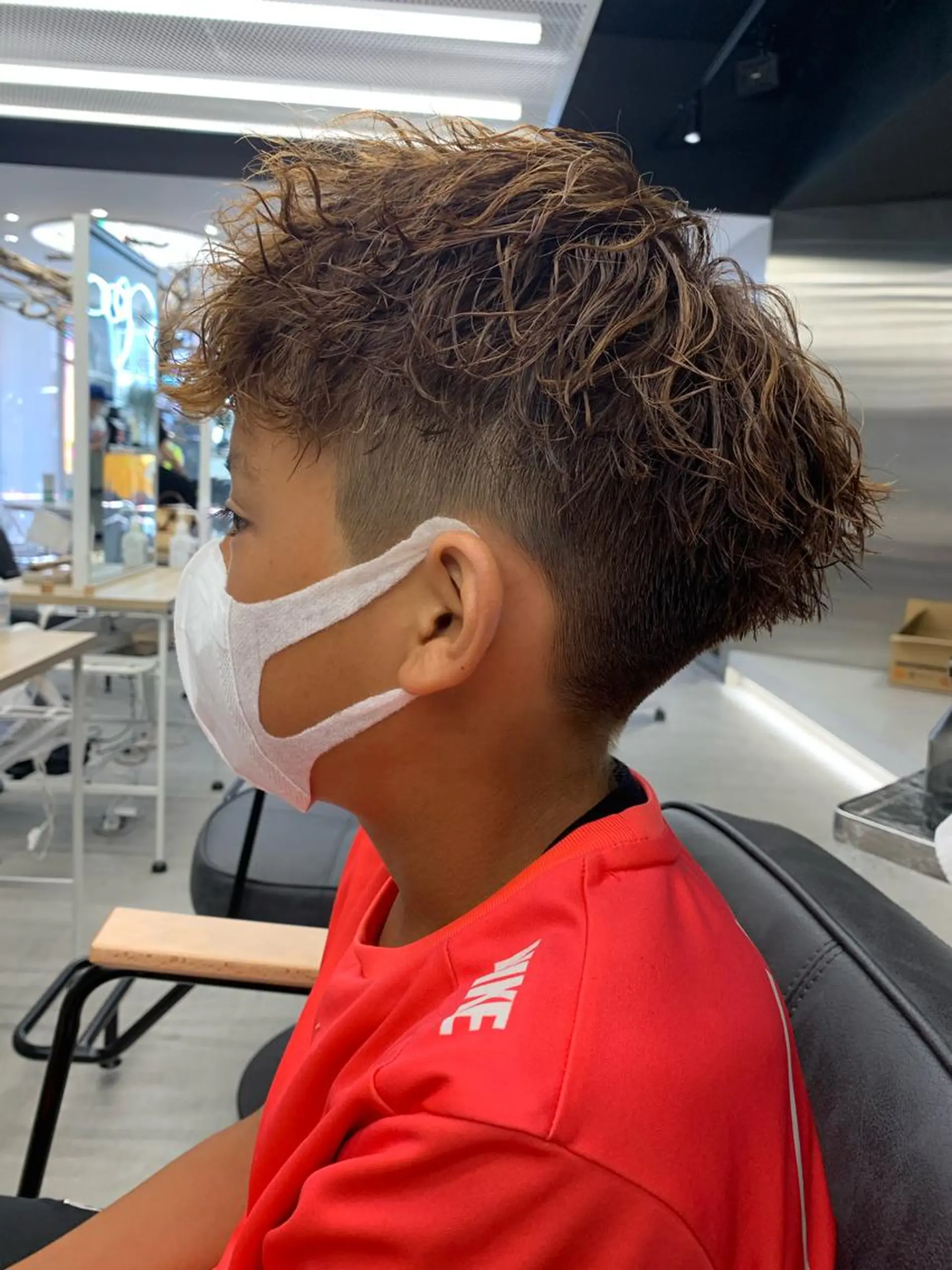 パーマ メンズ キッズ 平野 優奈のヘアスタイル