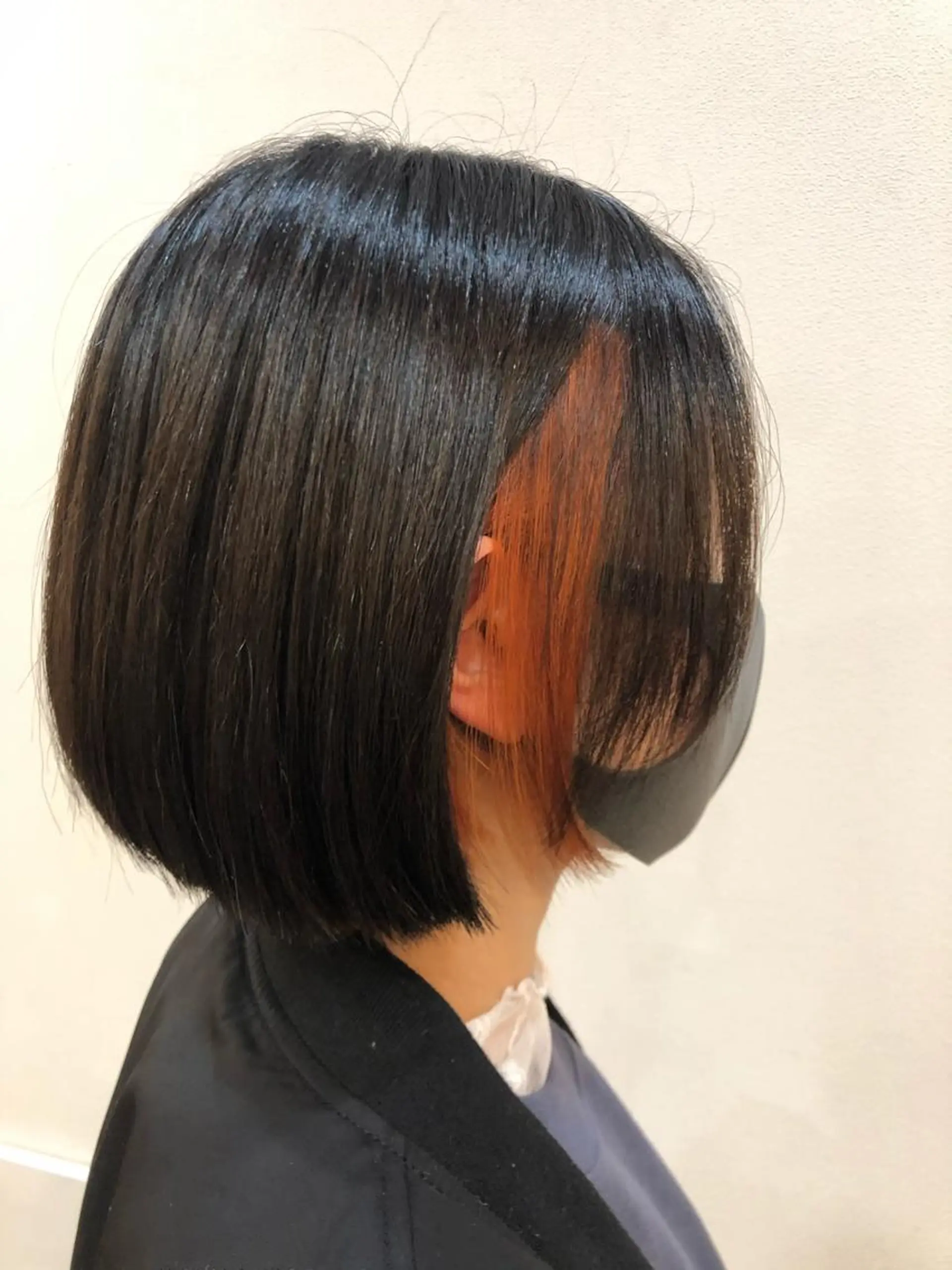 ミディアム カラー ヘアアレンジ ダブルカラー イヤリングカラー インナーカラー オレンジ リリー /Men's/パーマのヘアスタイル