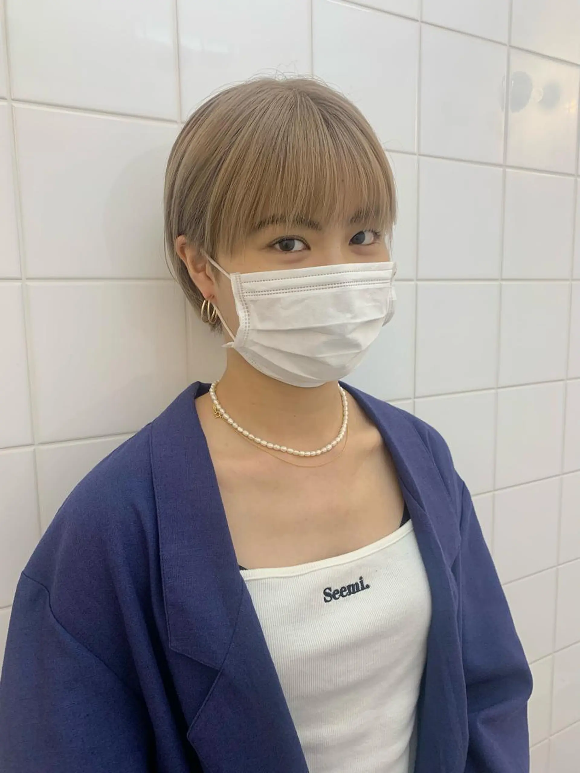 ショート カラー ヘアアレンジ 🧨ブリーチー×ボブ レイヤー💎じゅえるのヘアスタイル