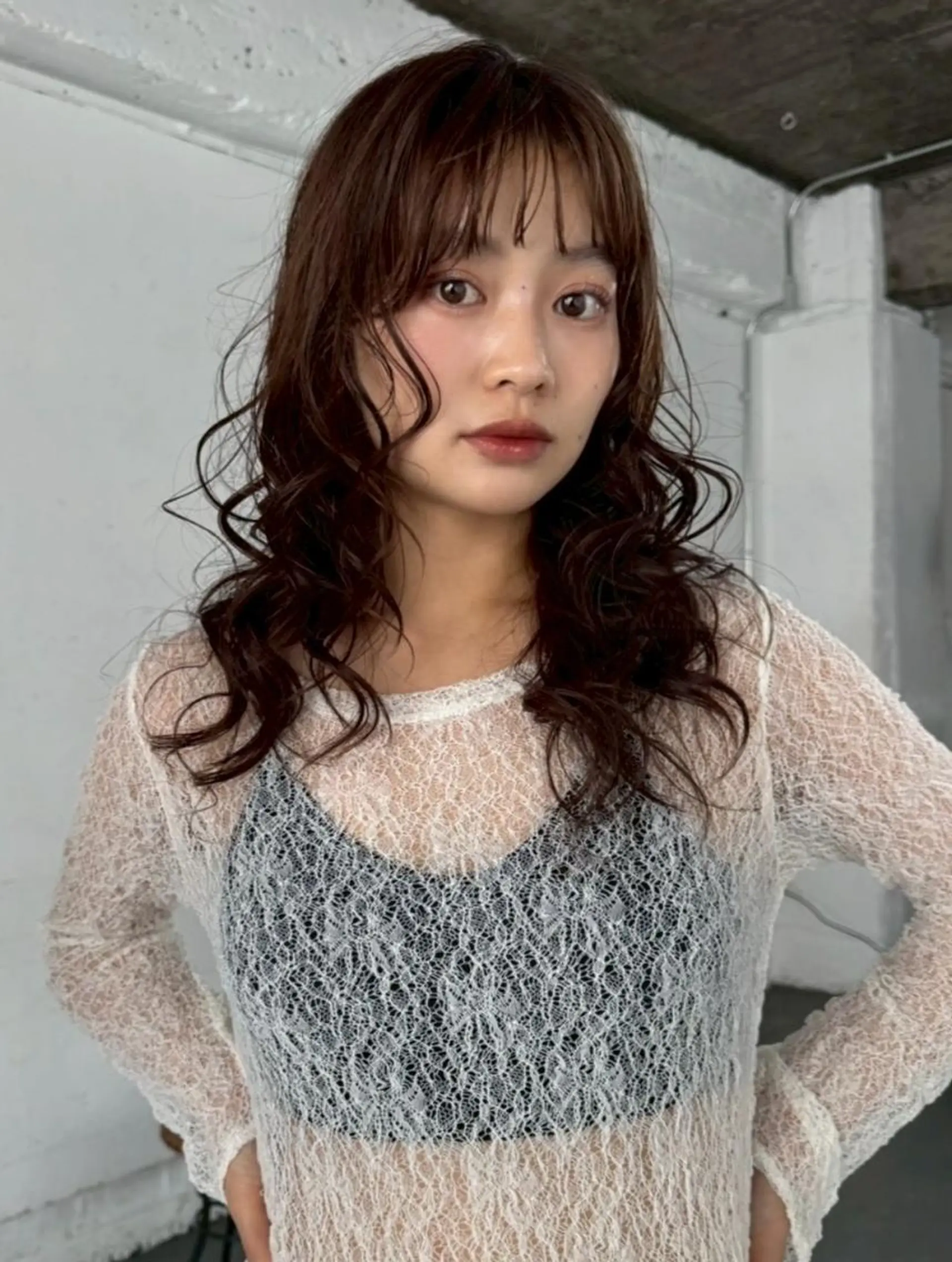 ロング パーマ カット パーマ レイヤー/パーマ 透明感カラー倉持弘人のヘアスタイル