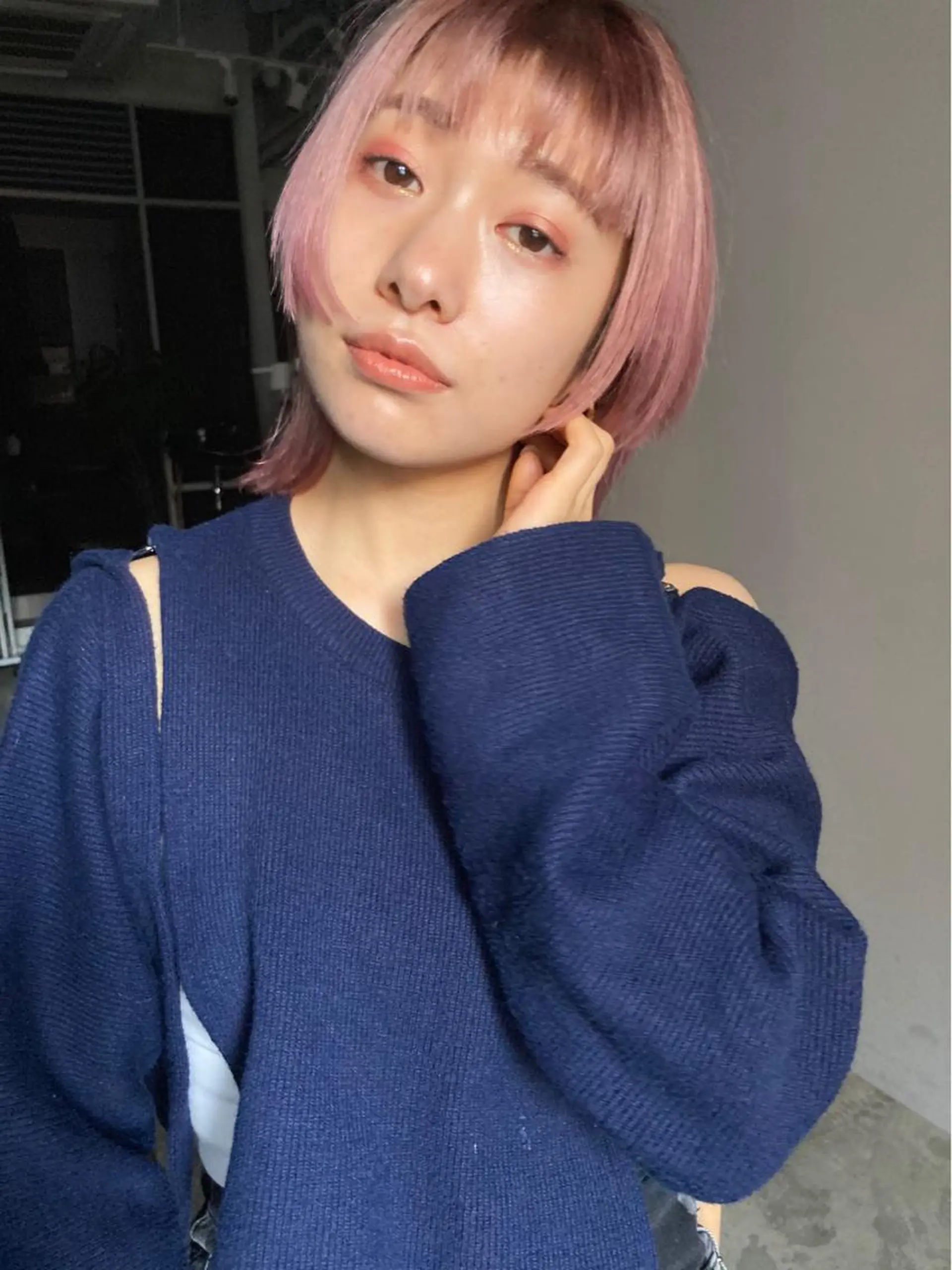 ミディアム カラー ダブルカラー FILMS所属・宮城 星のヘアスタイル