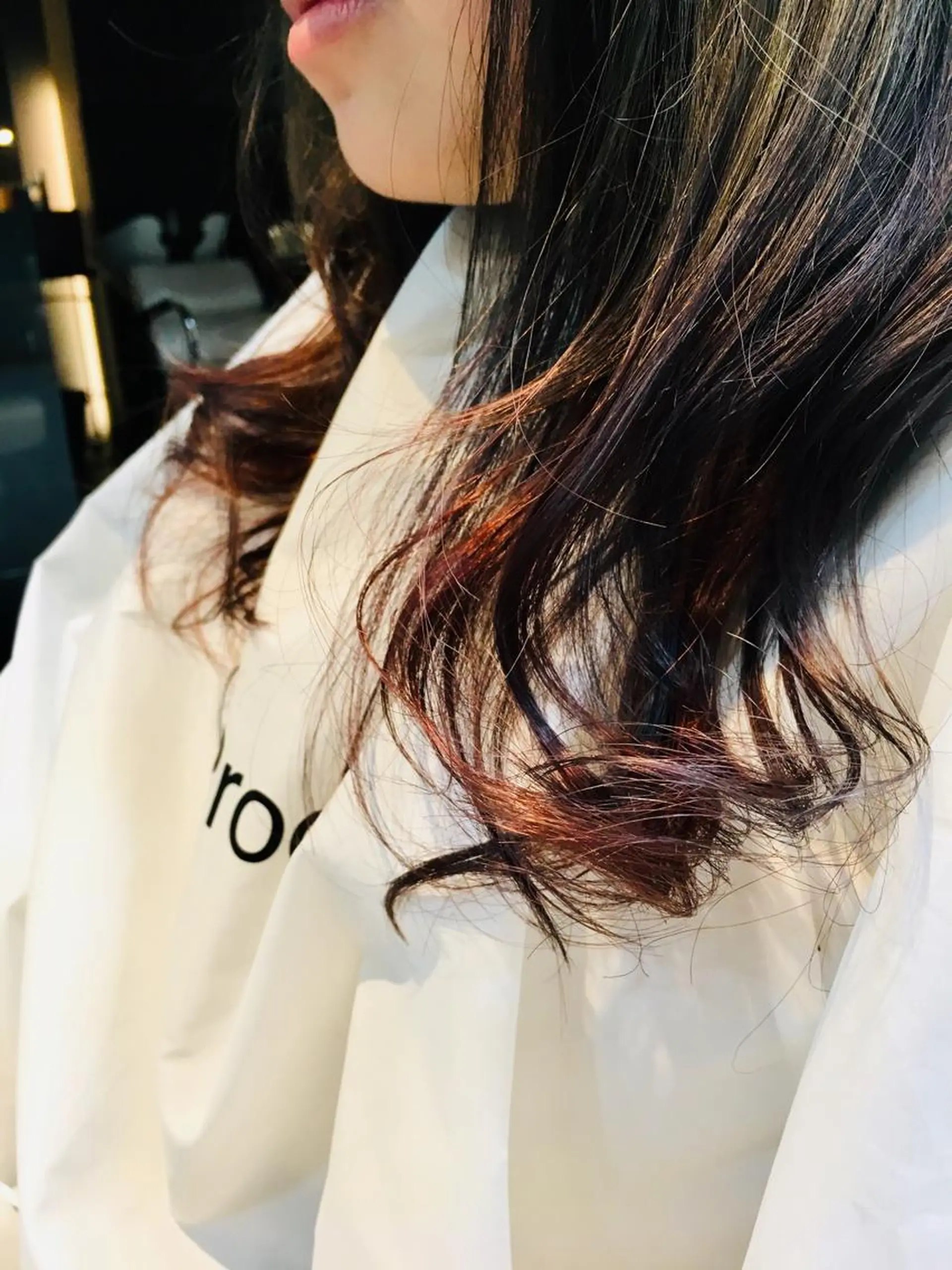 ミディアム カラー 白髪ぼかしハイライト 柳川拓哉のヘアスタイル