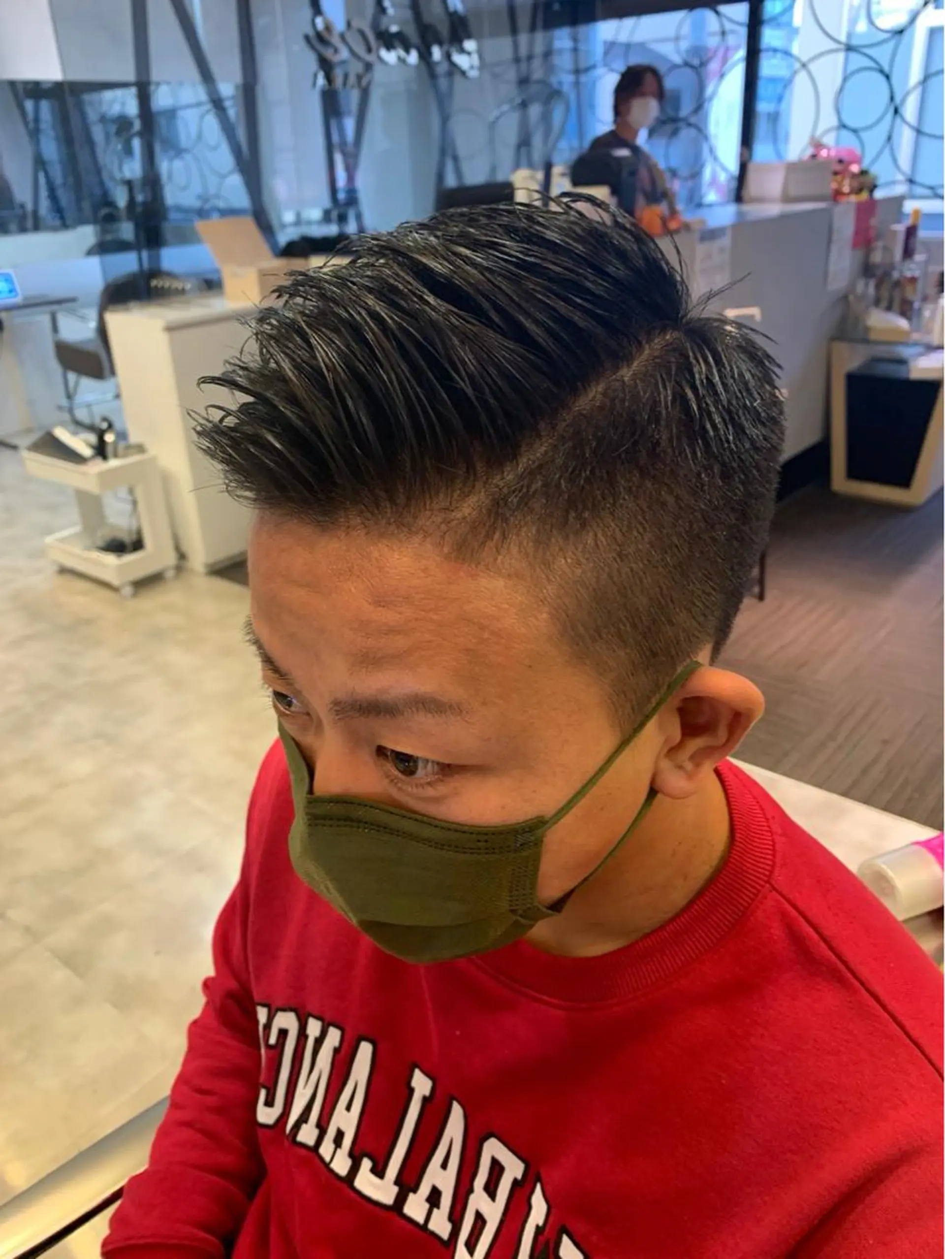 ショート メンズ カット ヘアセット メンズパーマ/難波/ 心斎橋　室園亮佑のヘアスタイル