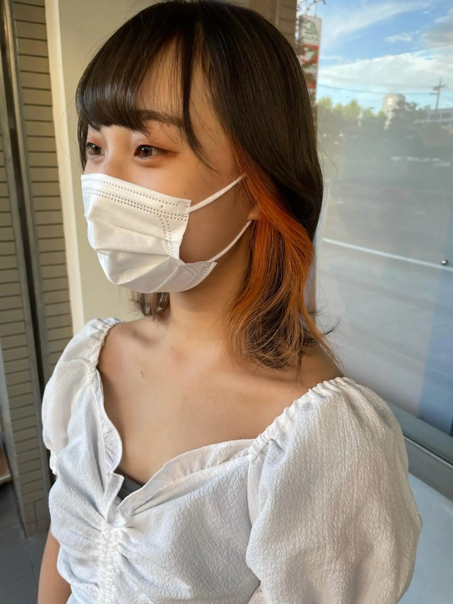 ミディアム カラー ヘアカラー 小森 樹奈のヘアスタイル