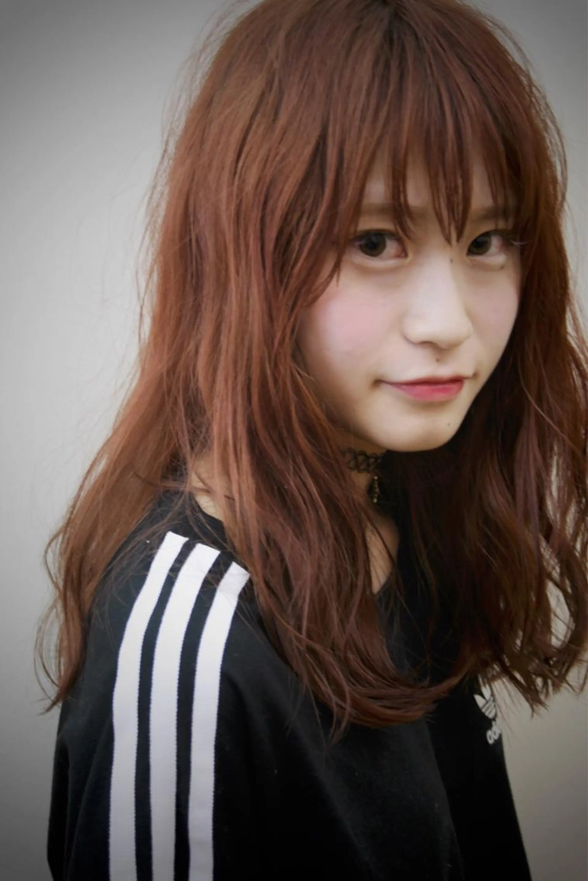 ロング カラー オレンジ 山本 芳喜のヘアスタイル