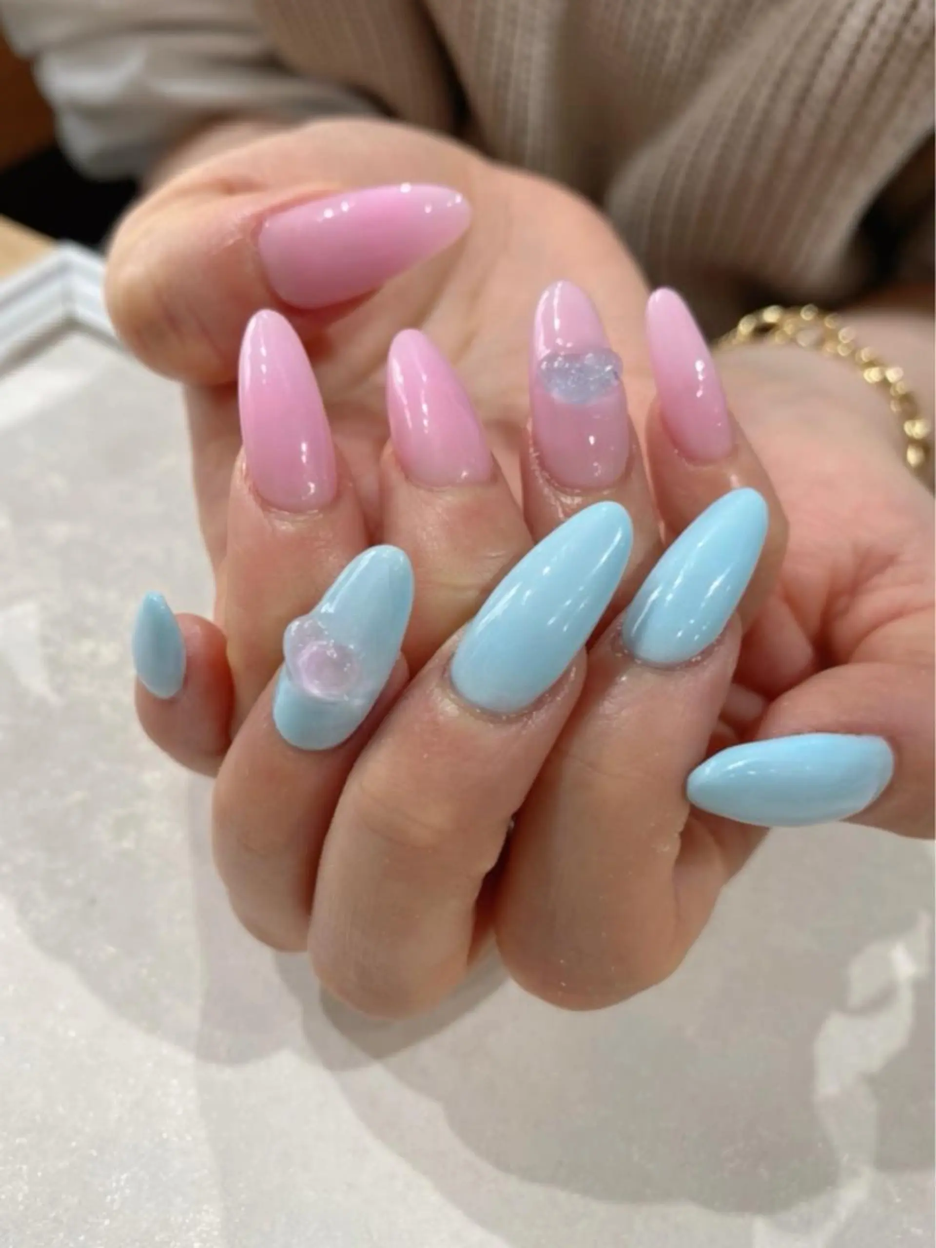 ロング ハンドネイル Nail  R💫 naoのネイルデザイン